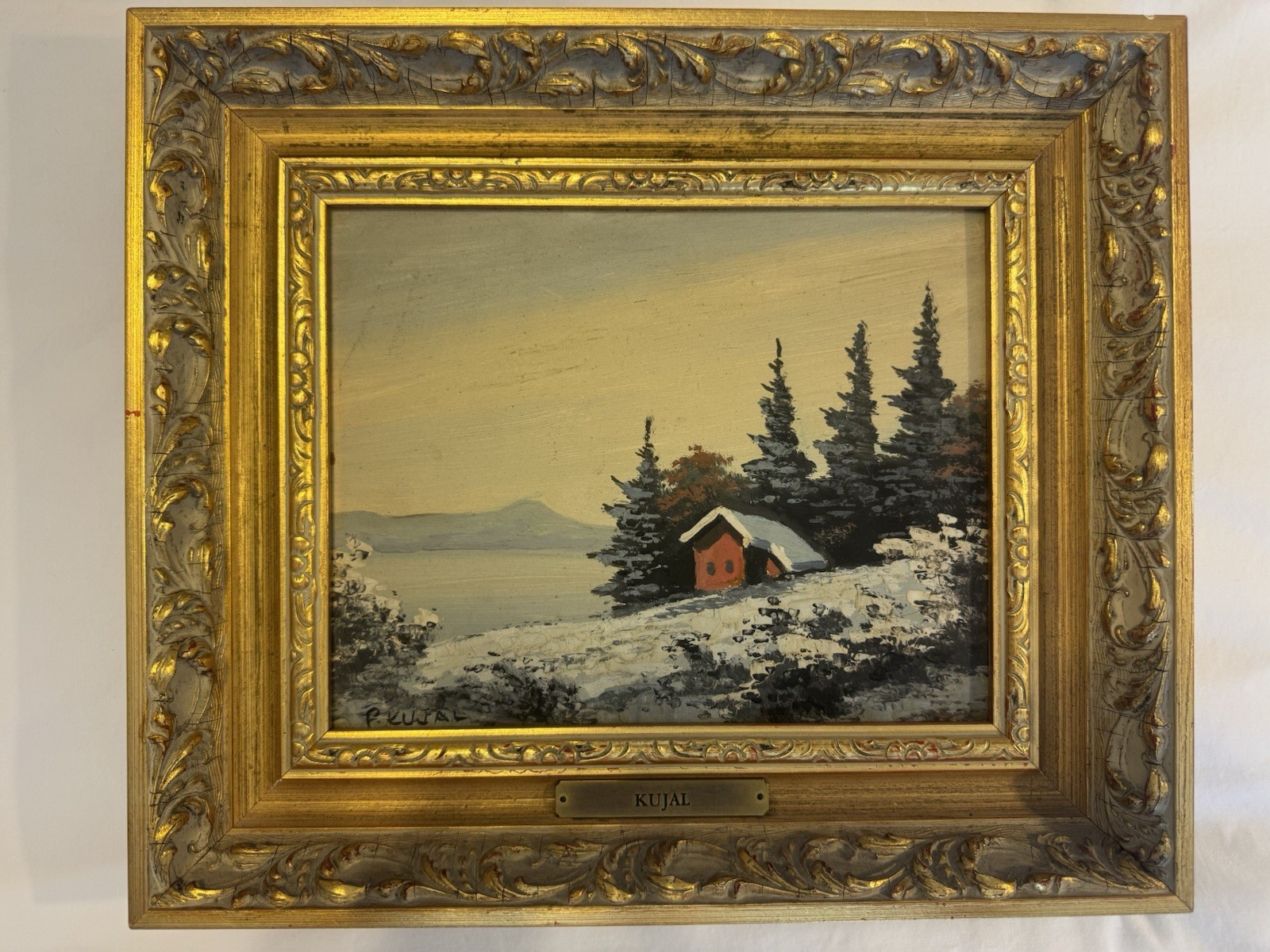 VNTG Original Paul Kajal – Austria 8 x 10 Oil Painting In Frame Signed by Artist