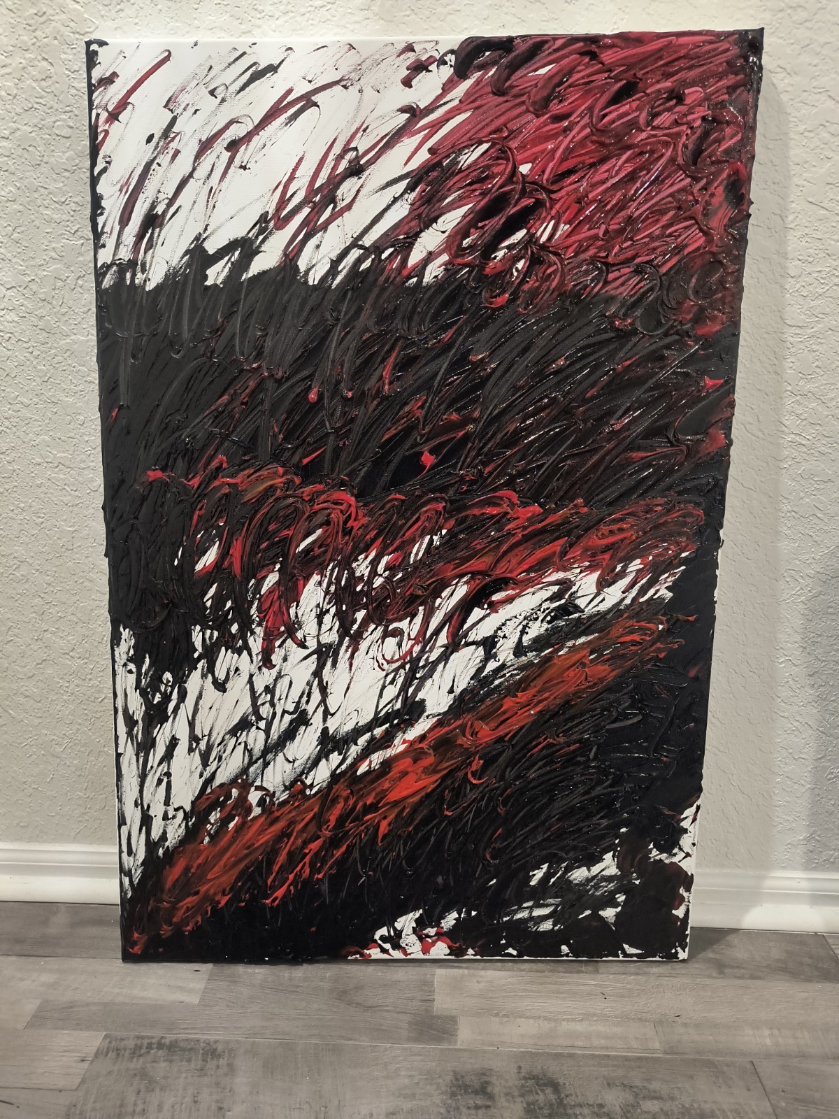 Trey Coppland, The Dragon Abstract Acrylic Painting, 24+36 inch 2026, Signed
