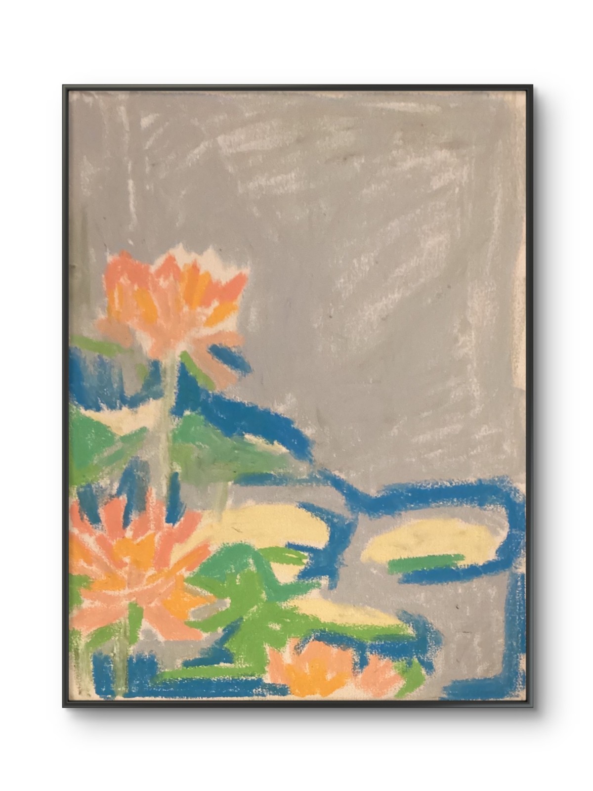 Lily Pad Lake Water Seascape Original Wall Art 11 by 14 Canvas