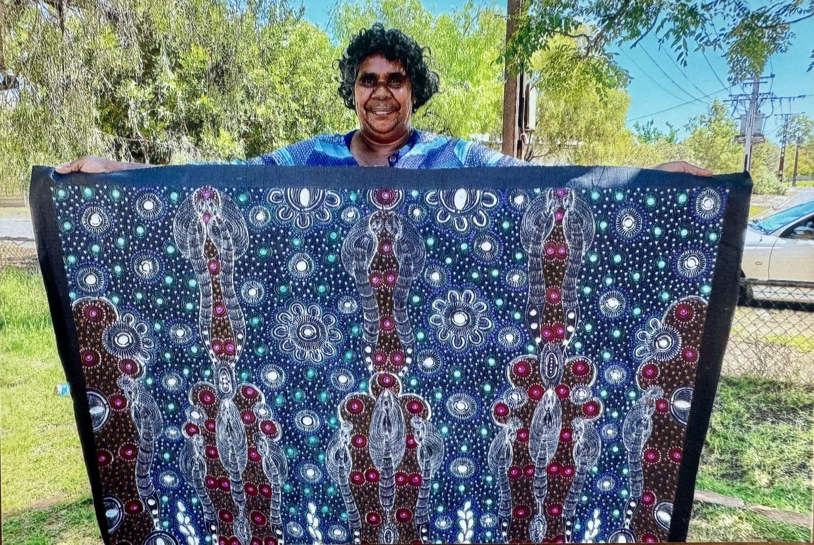 Colleen Bird Wallace NUNGURRAYI. Authentic Aboriginal Art. 100% Original.
