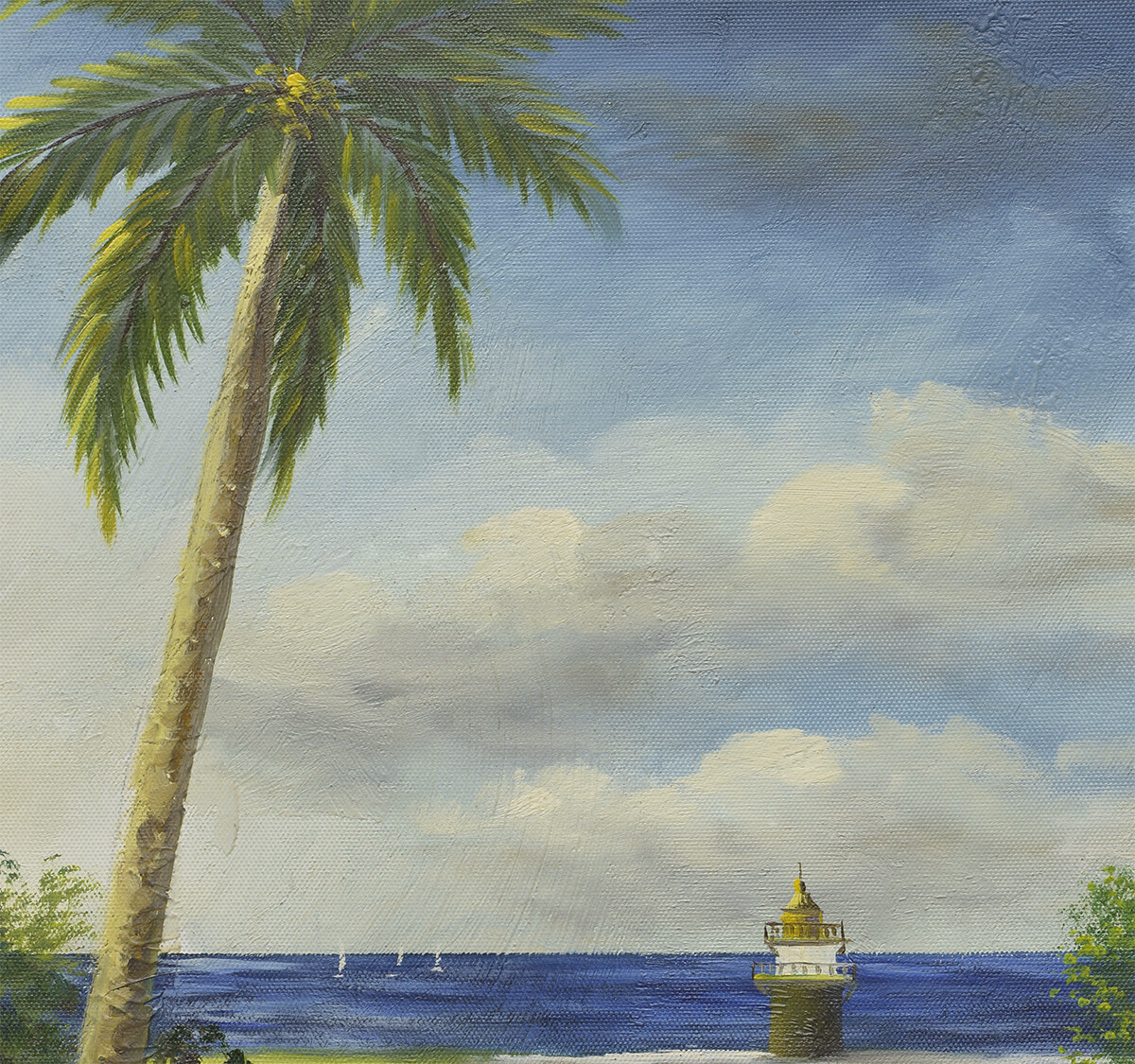 NY Art – Florida Beachfront Landscape 12×16 Original Oil Painting on Canvas!