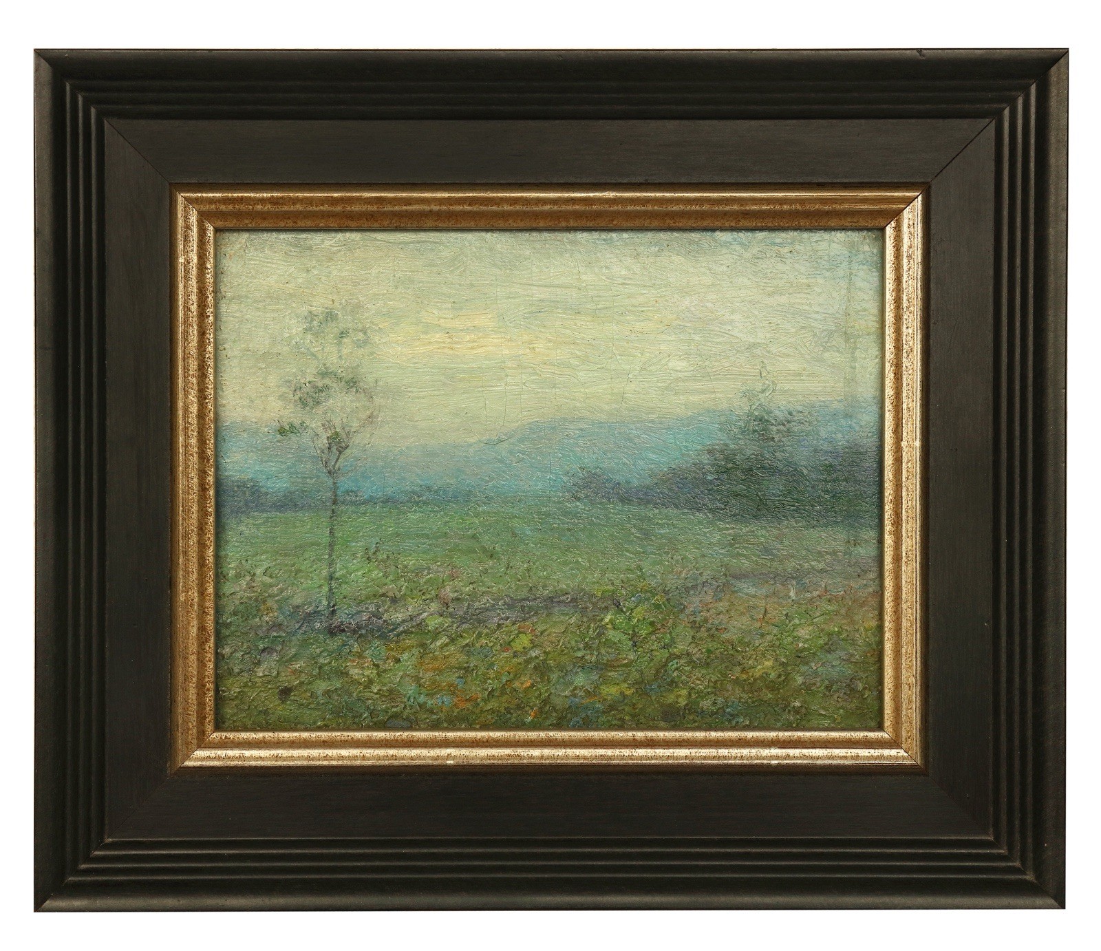 Attributed To 6.5 X 8.5” Oil Painting Wax Lined By America Willard Leroy Metcalf