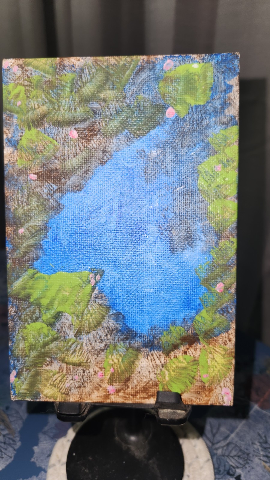 AEOC Acrylic MINATURE PAINTING 2.5 in x 3.5 in on canvas