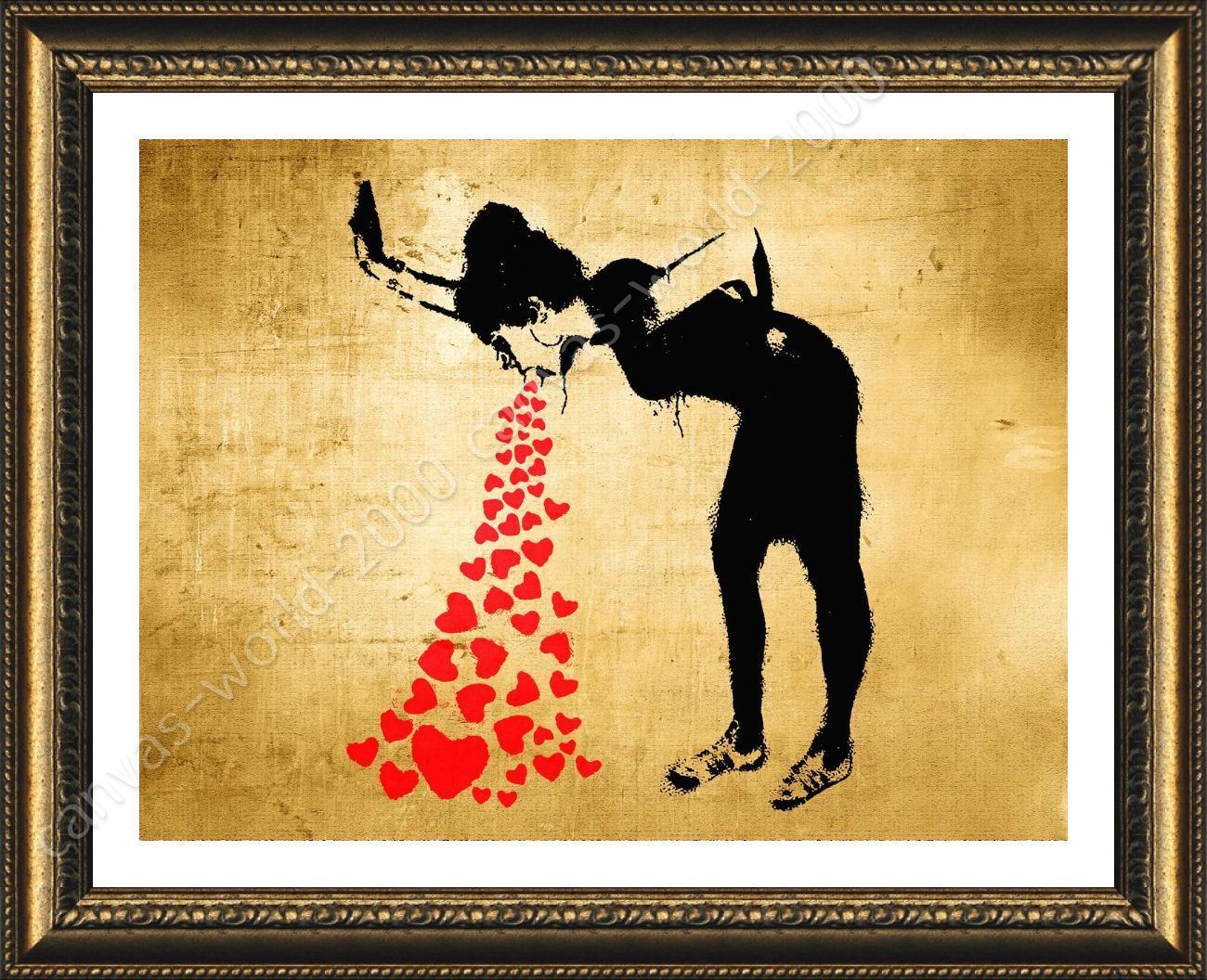 Girl Lovesick by Banksy | Framed canvas | Wall art HD artwork oil painting