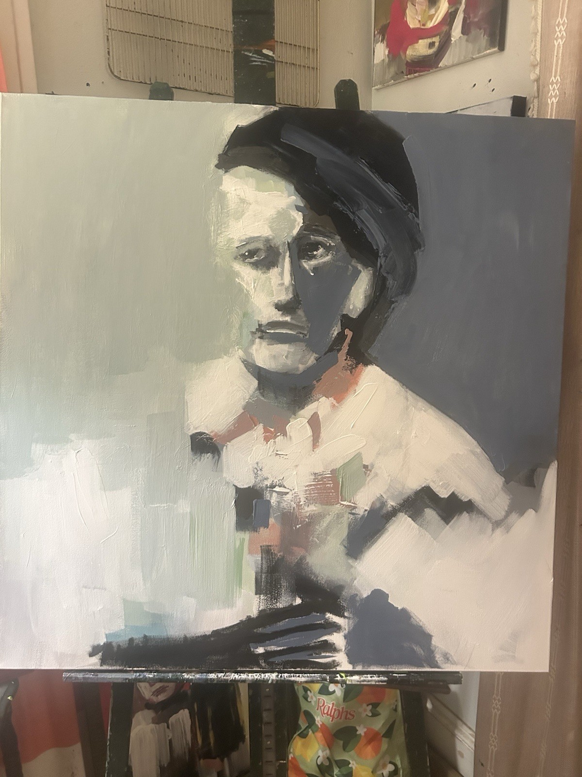 Parsons People. Abstract Original Art. 36×36. Canvas. Signed. Acrylic.