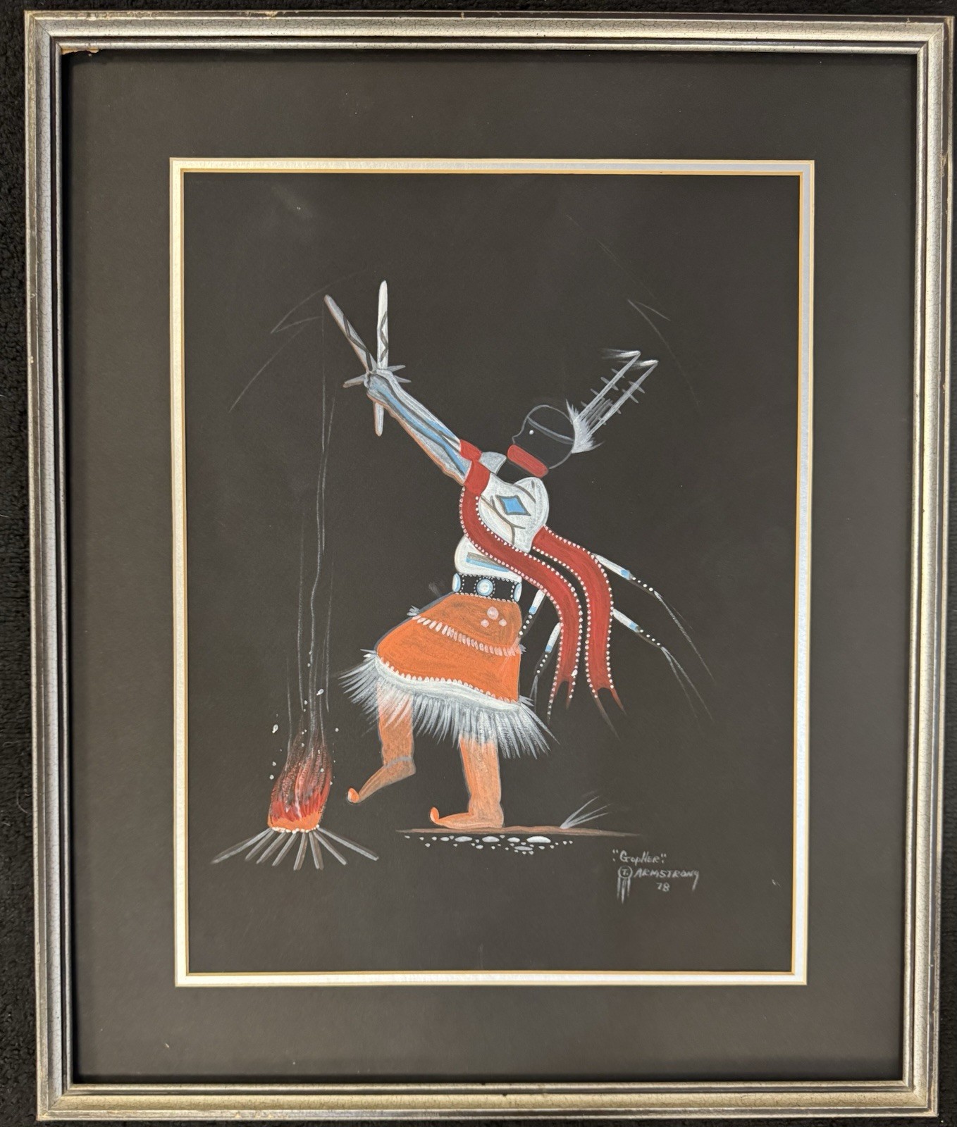 Gopher Armstrong Original Painting Of “Apache Fire Dancer”