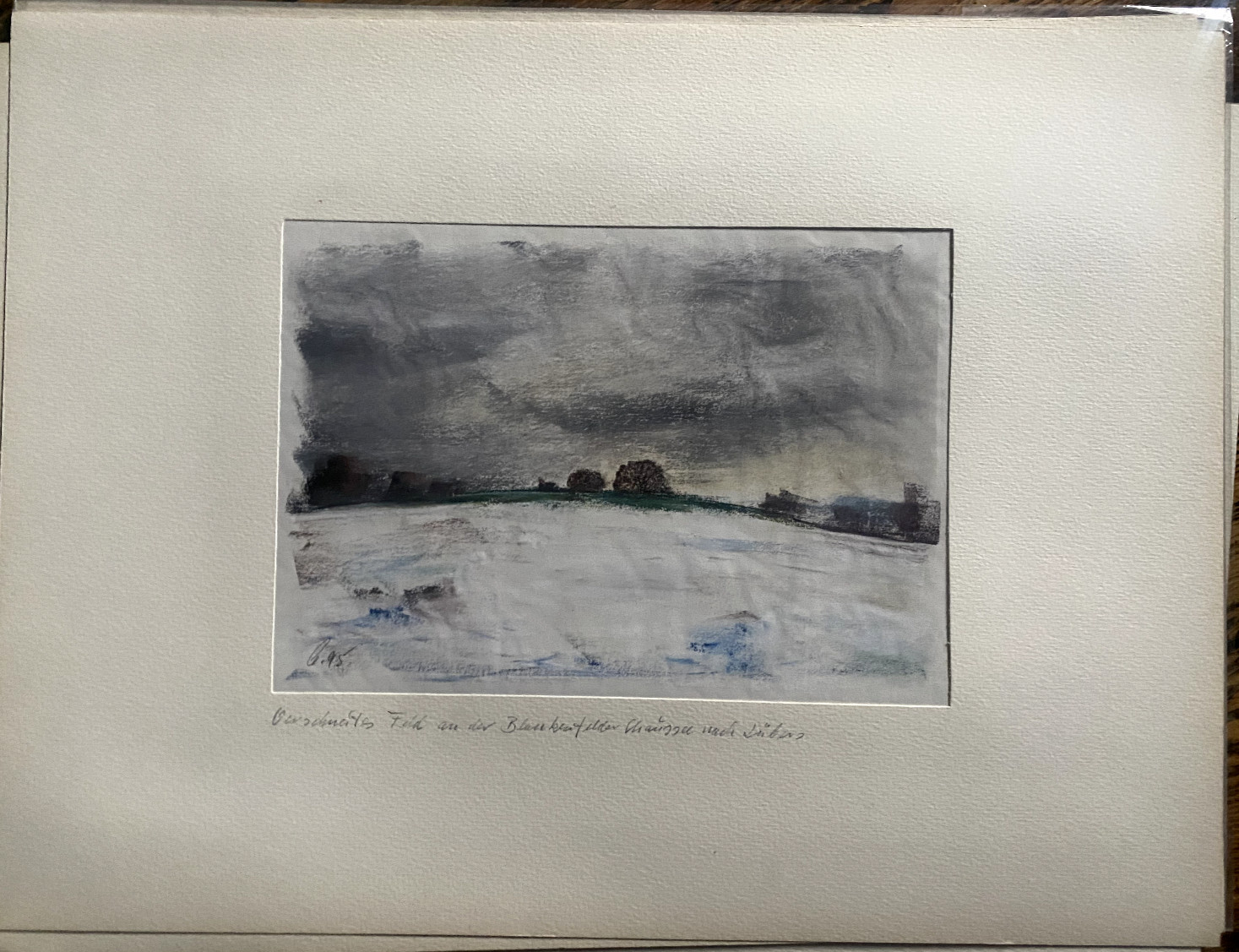 Franz Ehmke 1928-2018 GDR Painter °Snowy Field Blankenfelde Lübars Winter