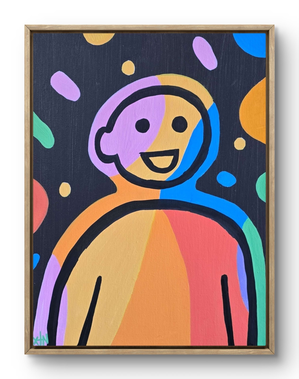 11×14 Figurative Modern Acrylic Abstract Xtn Original Painting On Canvas