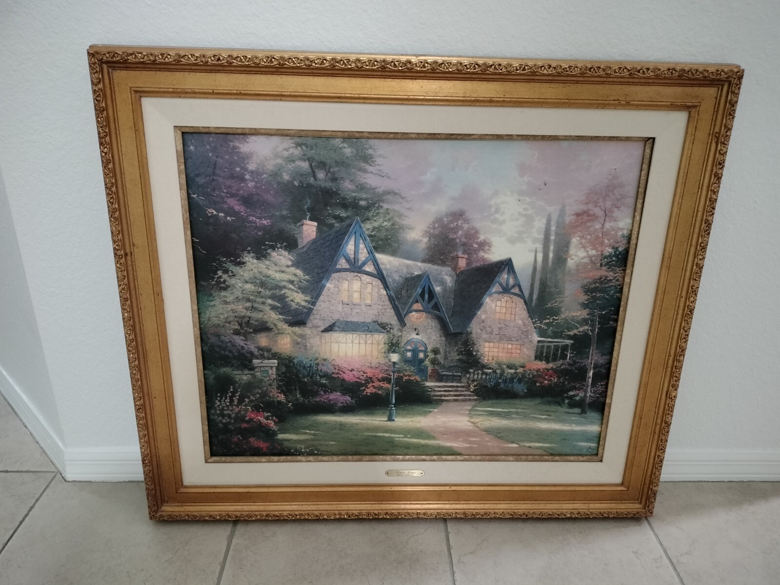 Thomas Kinkade «Windsor Manor» Signed Numbered Framed Canvas with COA 24X30