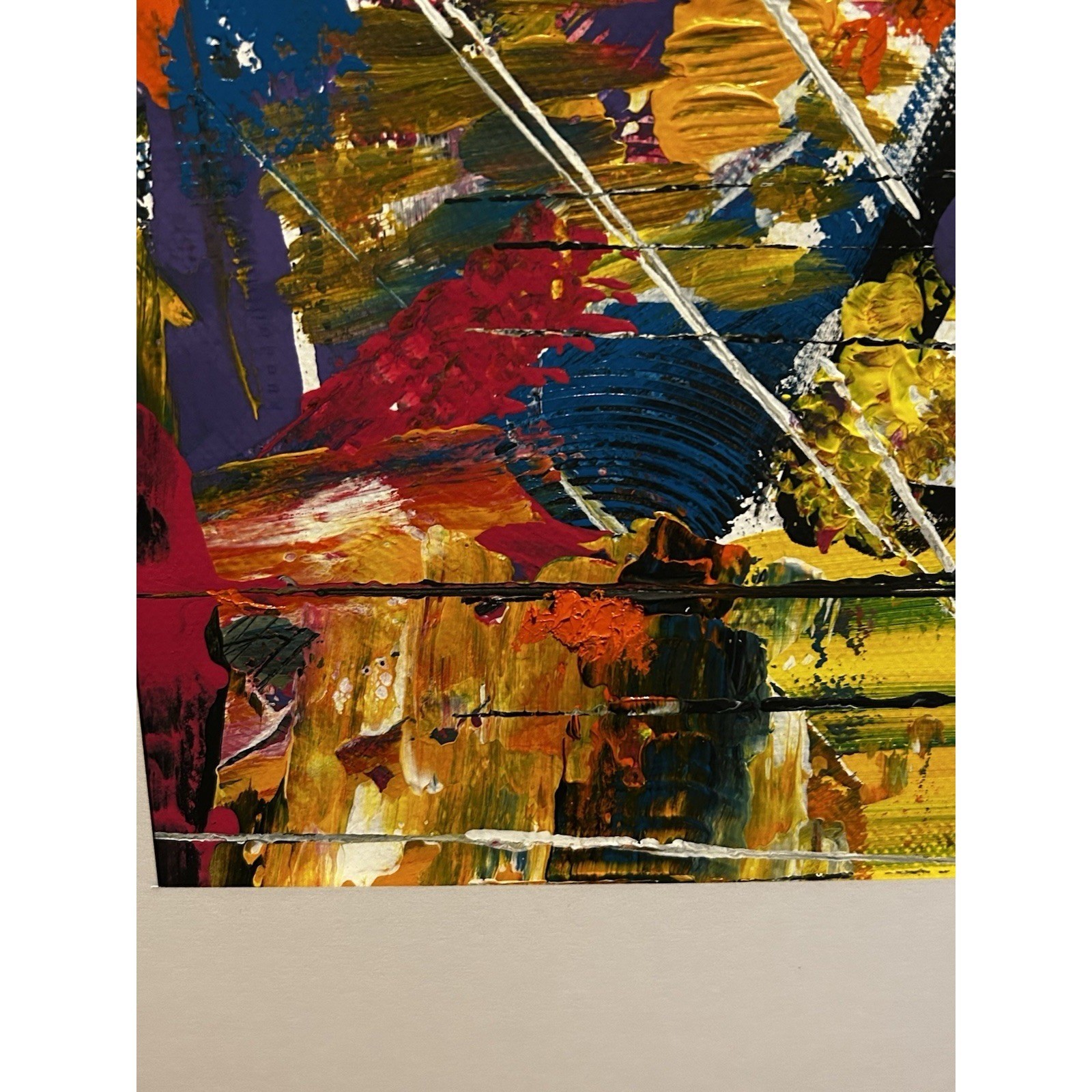 Jodiann Post Paper Painting Acrylic Modern Art Matte Abstract Titled Vertigo