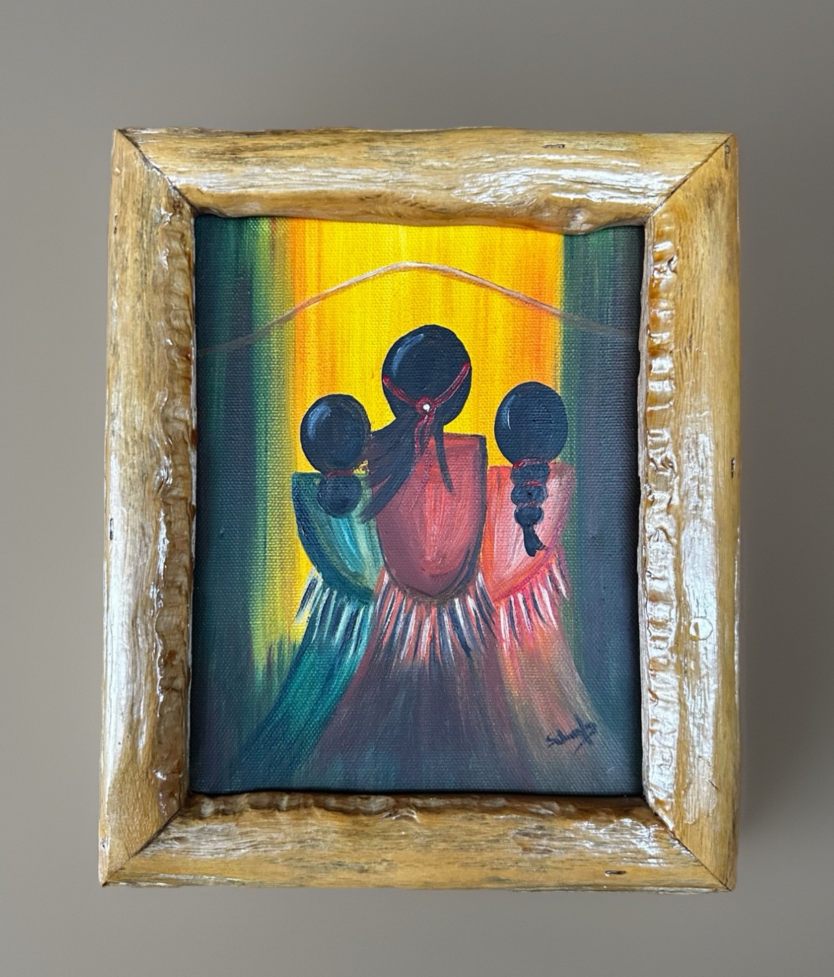Original 2014 Southwest Oil Painting “3 Sisters” by Monika E. Schafer – Framed