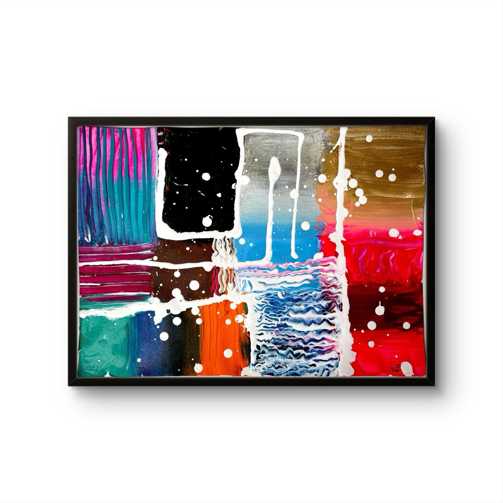 Layers of Joy Original Abstract 11×15 Raschiare Simon Bull Style Colorful Art