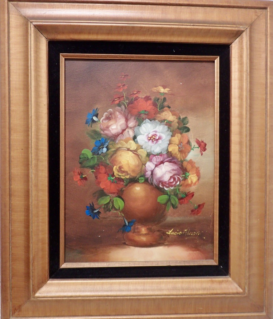 Lucia Huang MCM Original Painting Canvas Still Life with Flowers 16×12