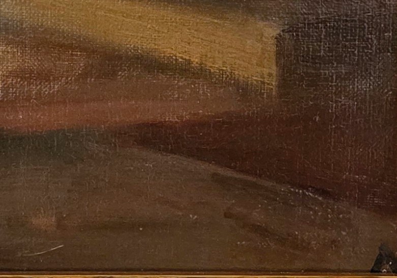 Oil painting. Unknown artist: ”Renaissance artist and female model”