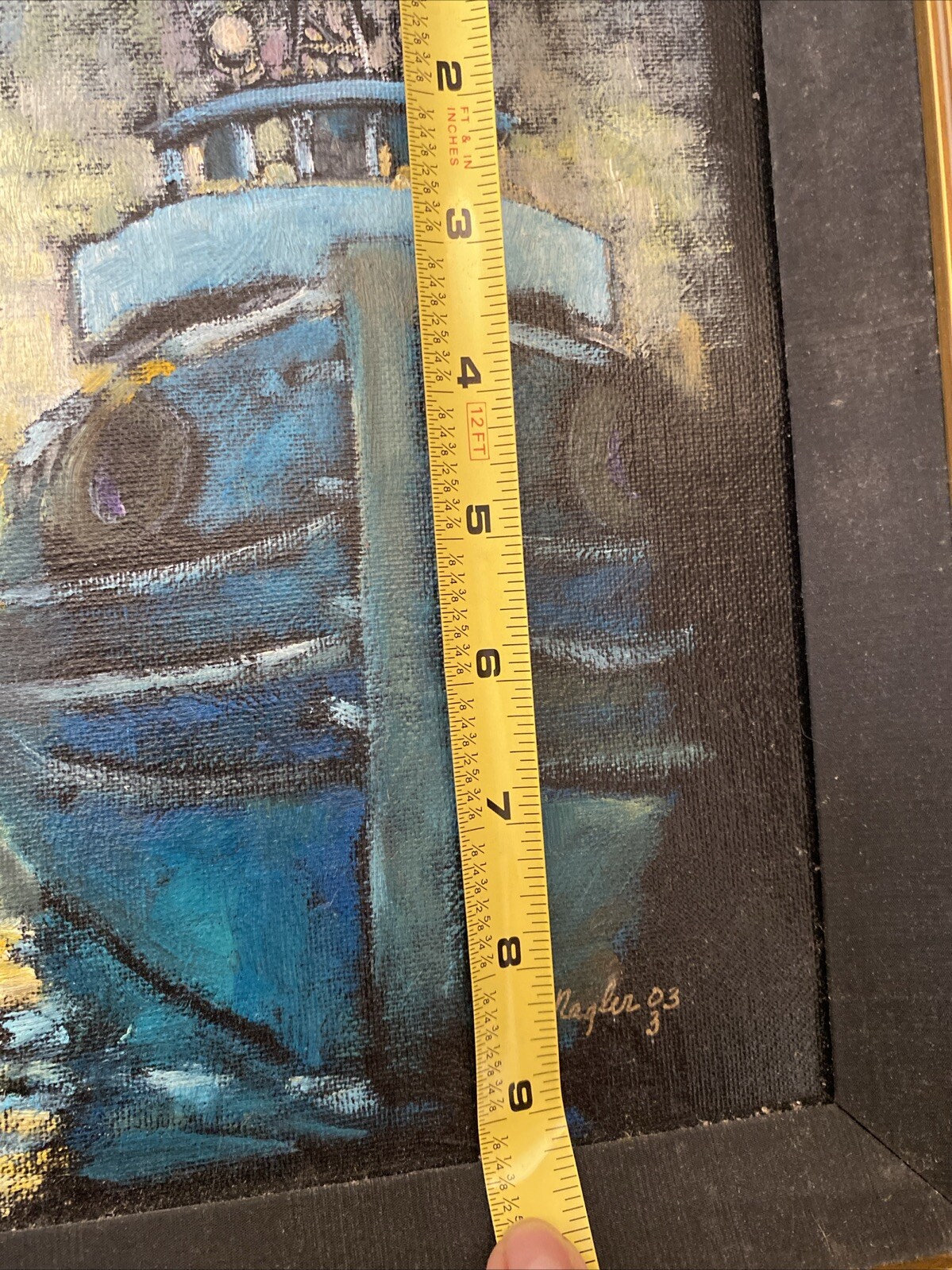 Lenny Nagler Wisconsin Artist Original Oil Painting on Canvas «Boats» 2003