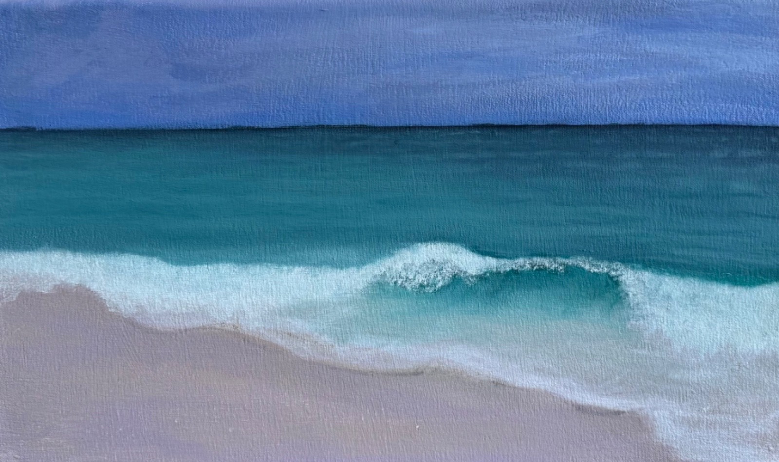Original Beach oil painting print (4×6 inches) of Panama City Beach, Florida