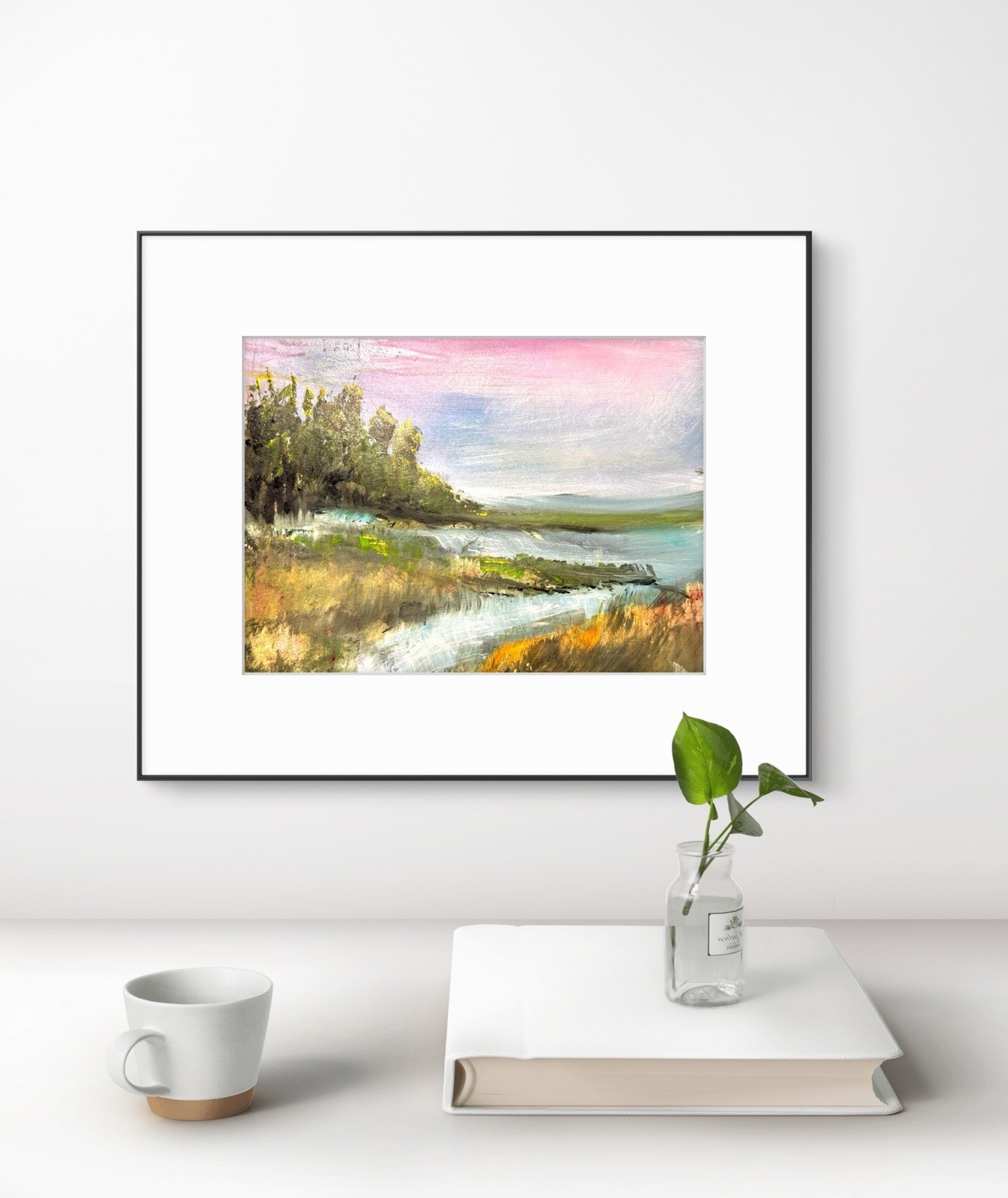 SAMATOWIC Original Landscape Expressionism 9X12 Abstract Paper Signed Art 15