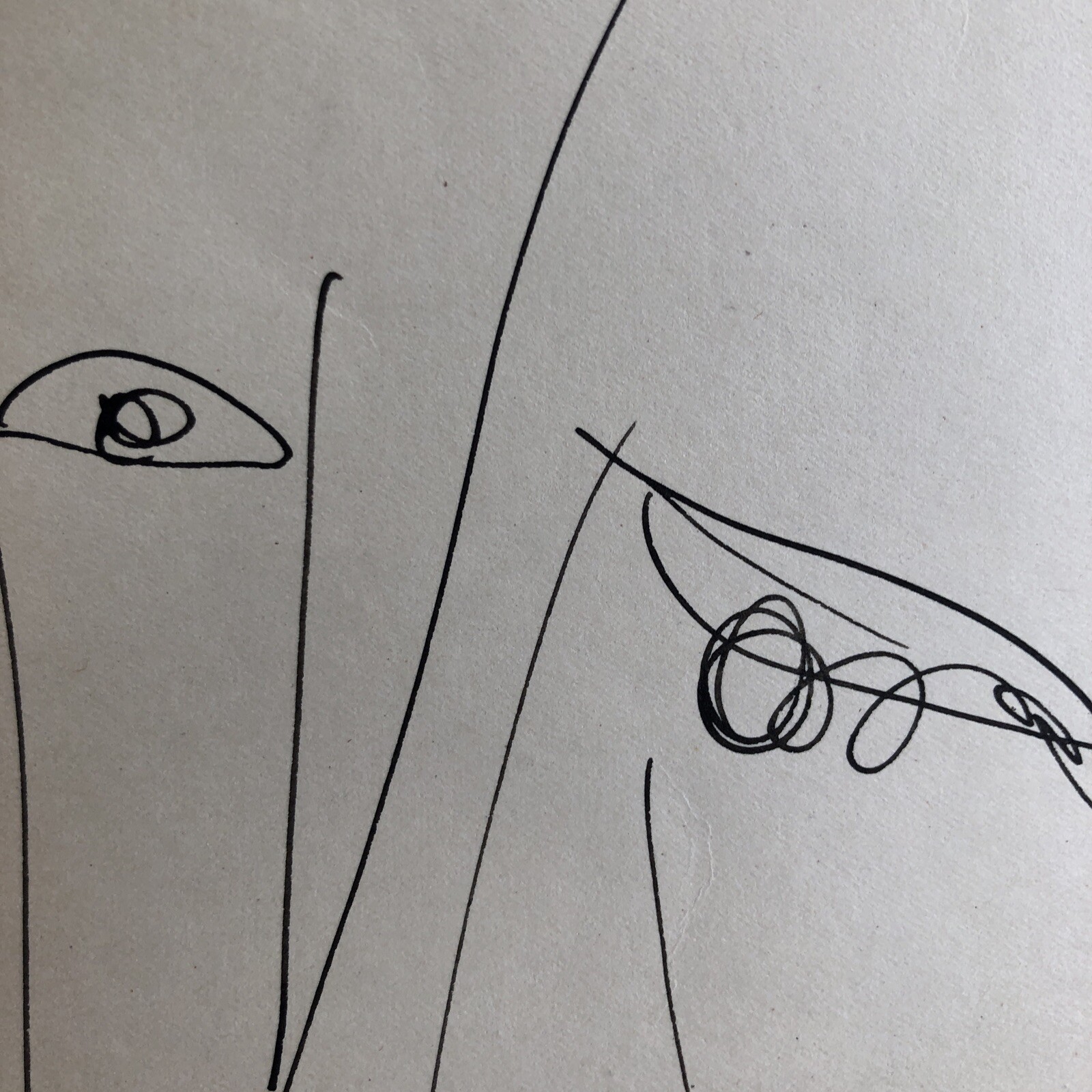 ISAAC LICHTENSTEIN (1887–1981), Ink on Paper Pencil Signed Picasso Like