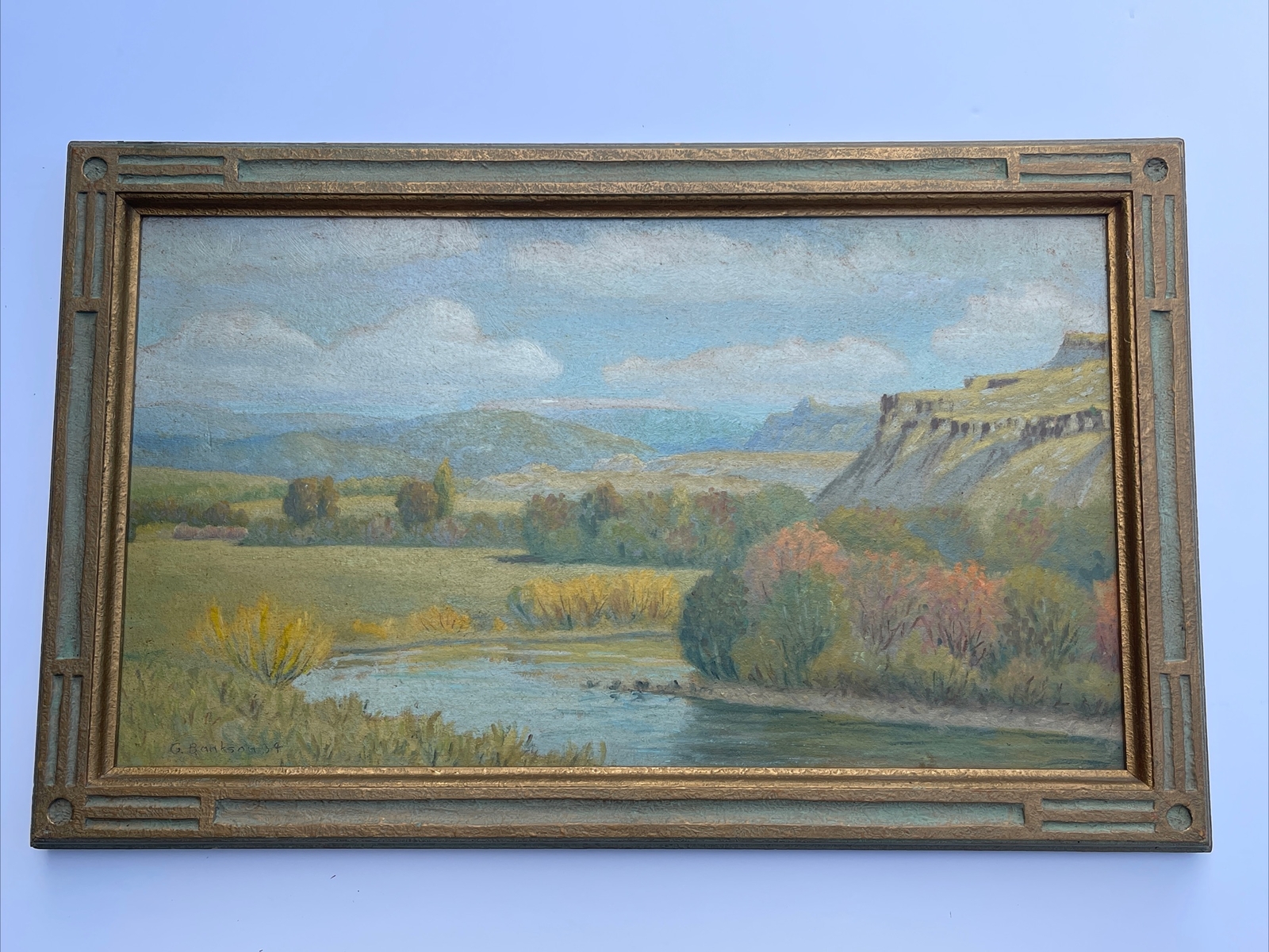 ANTIQUE PAINTING LANDSCAPE Palouse River Valley IMPRESSIONISM Washington Listed