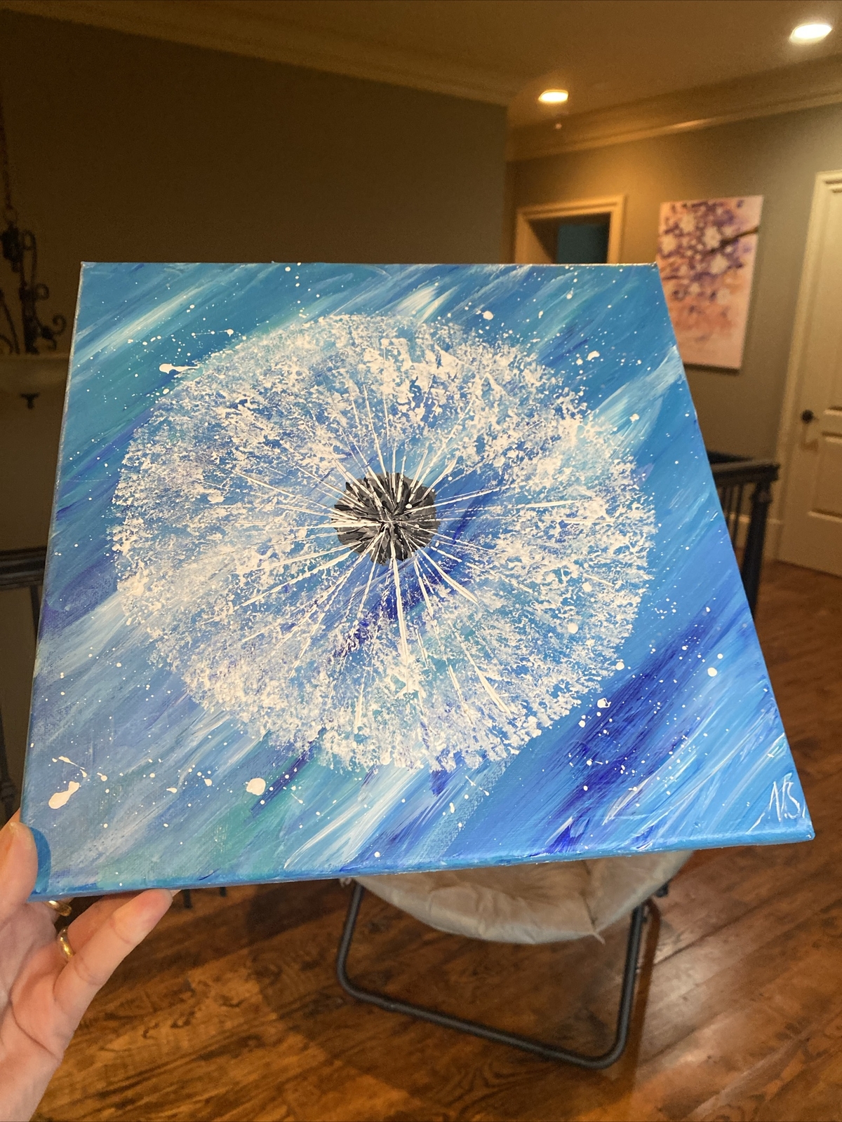 Dandelion,Original Painted On Canvas,Abstract,12/12