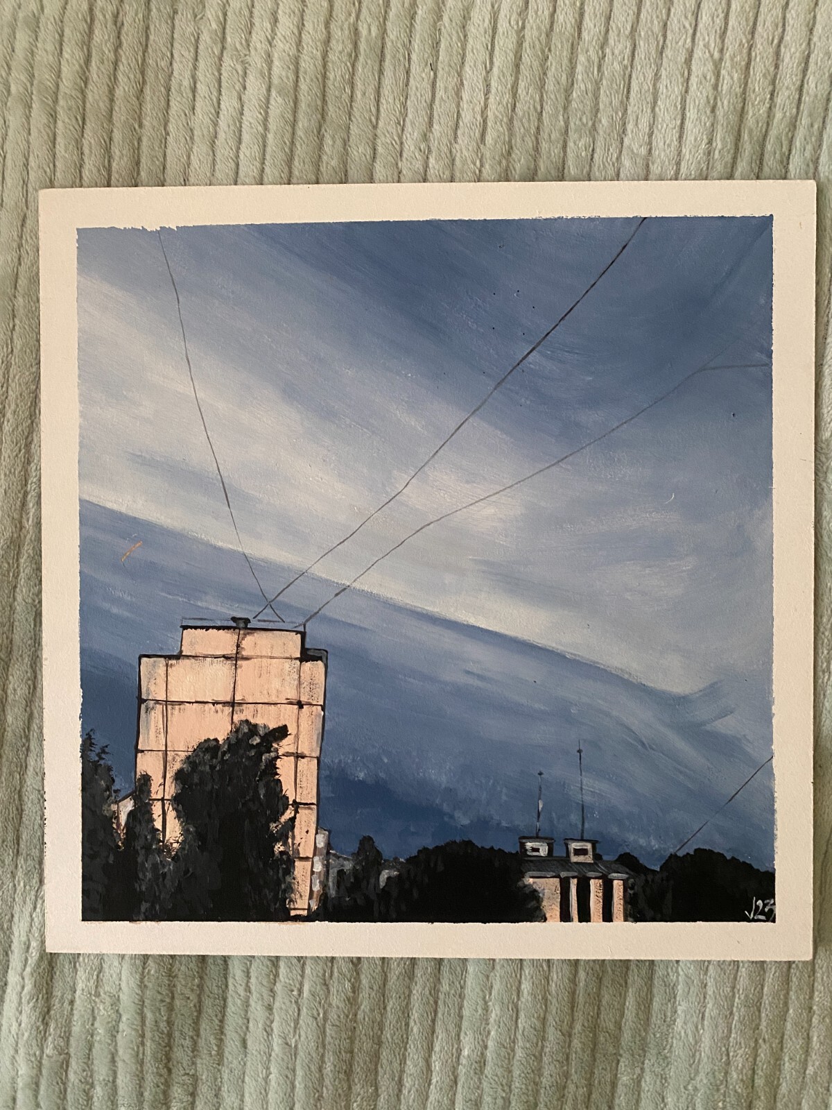 View from the window painting