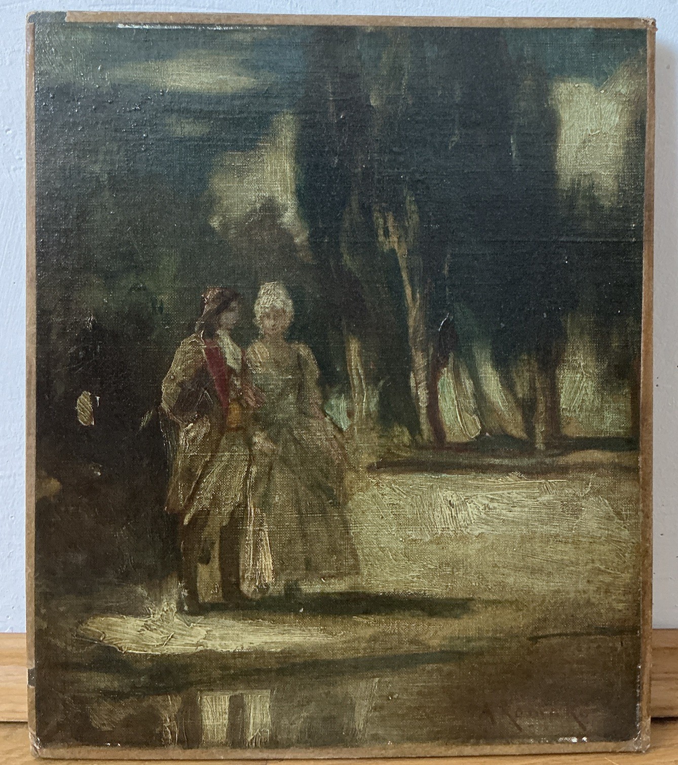 Anton Romako Austrian Master – Signed Oil Painting on Panel, c.1860/70