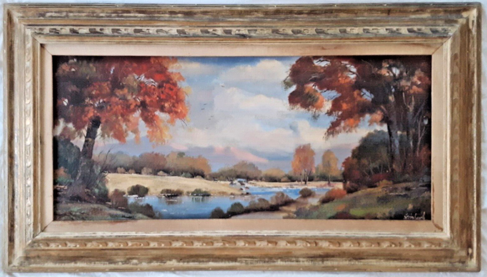 WILLIAM BILL STEINBACH, (San Diego, California 1912-1987) Oil / Panel, 16″ x 36″