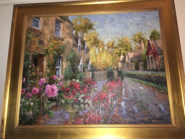 Painting By EJ Paprocki, “Lower Slaughter, England”