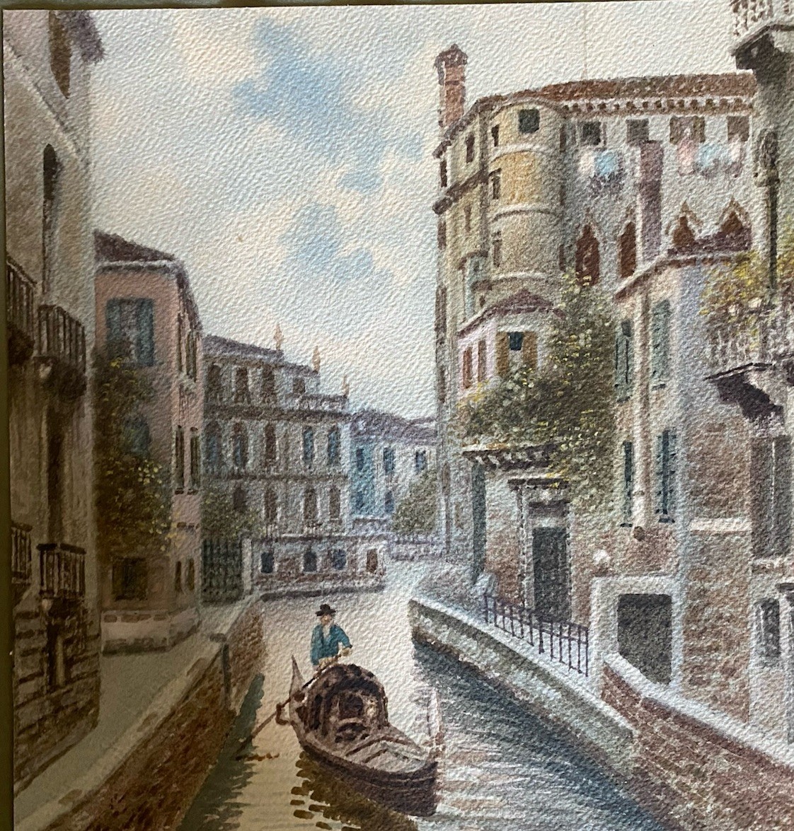 Alberto Trevisan (Italian 1919-1978). Venice watercolor on paper. 11″ x 8 1/2″