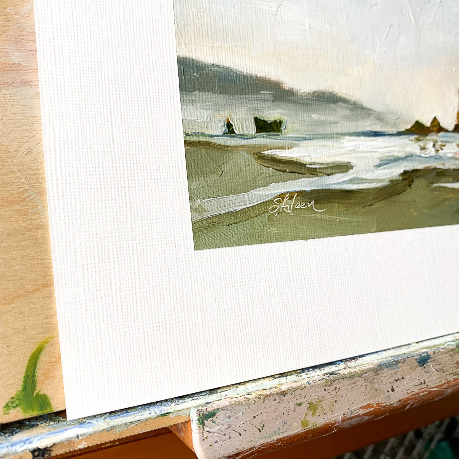 8×10 PNW Original Oil Painting Cannon Beach Oregon Coast Pacific Ocean Signed