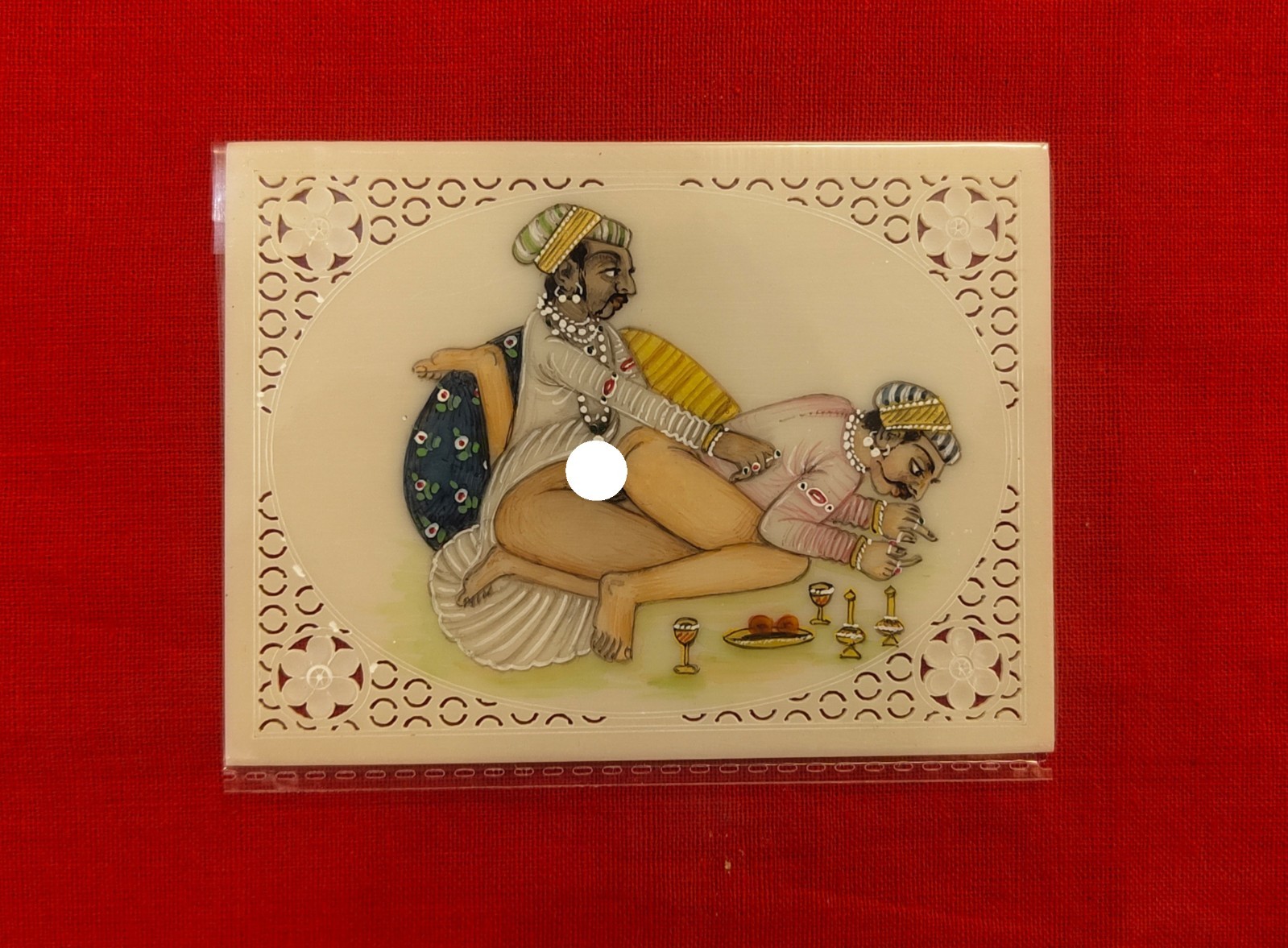 Intricate Handmade Finest Gay Kings Homo Love Scene Erotic Kamasutra Painting