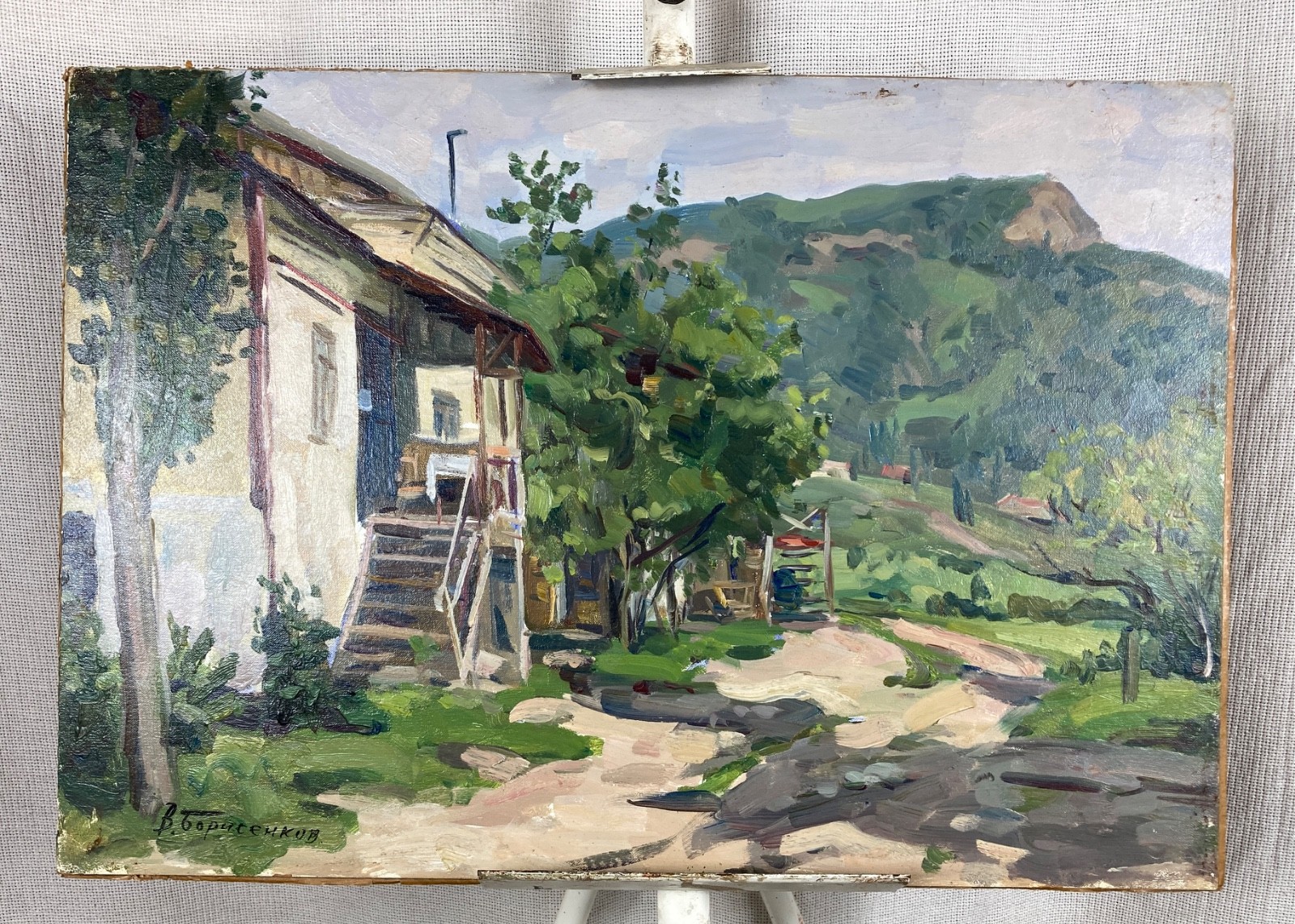 Landscape by Russian Artist Vasily Borisenkov – signed / dated