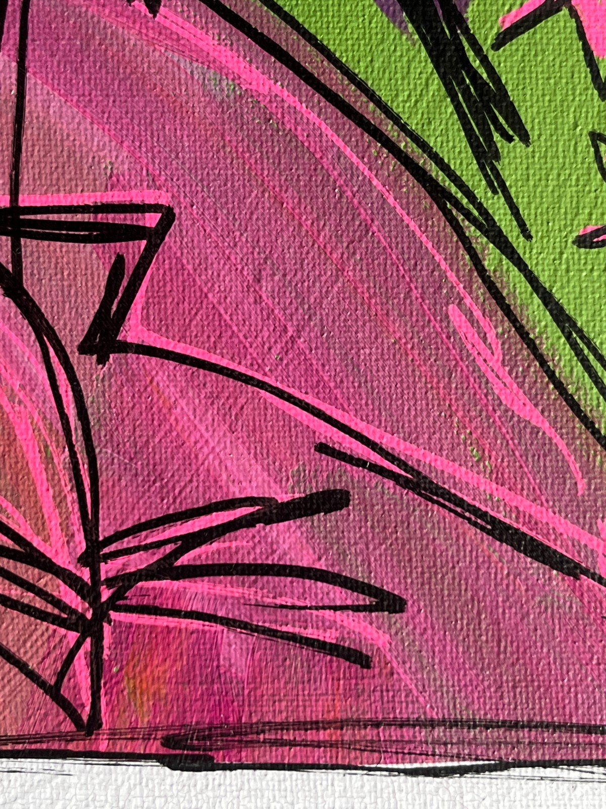 Comic Strip Vintage Sketchy Lines Pop Art Original Canvas Painting 11×14 LMNOP