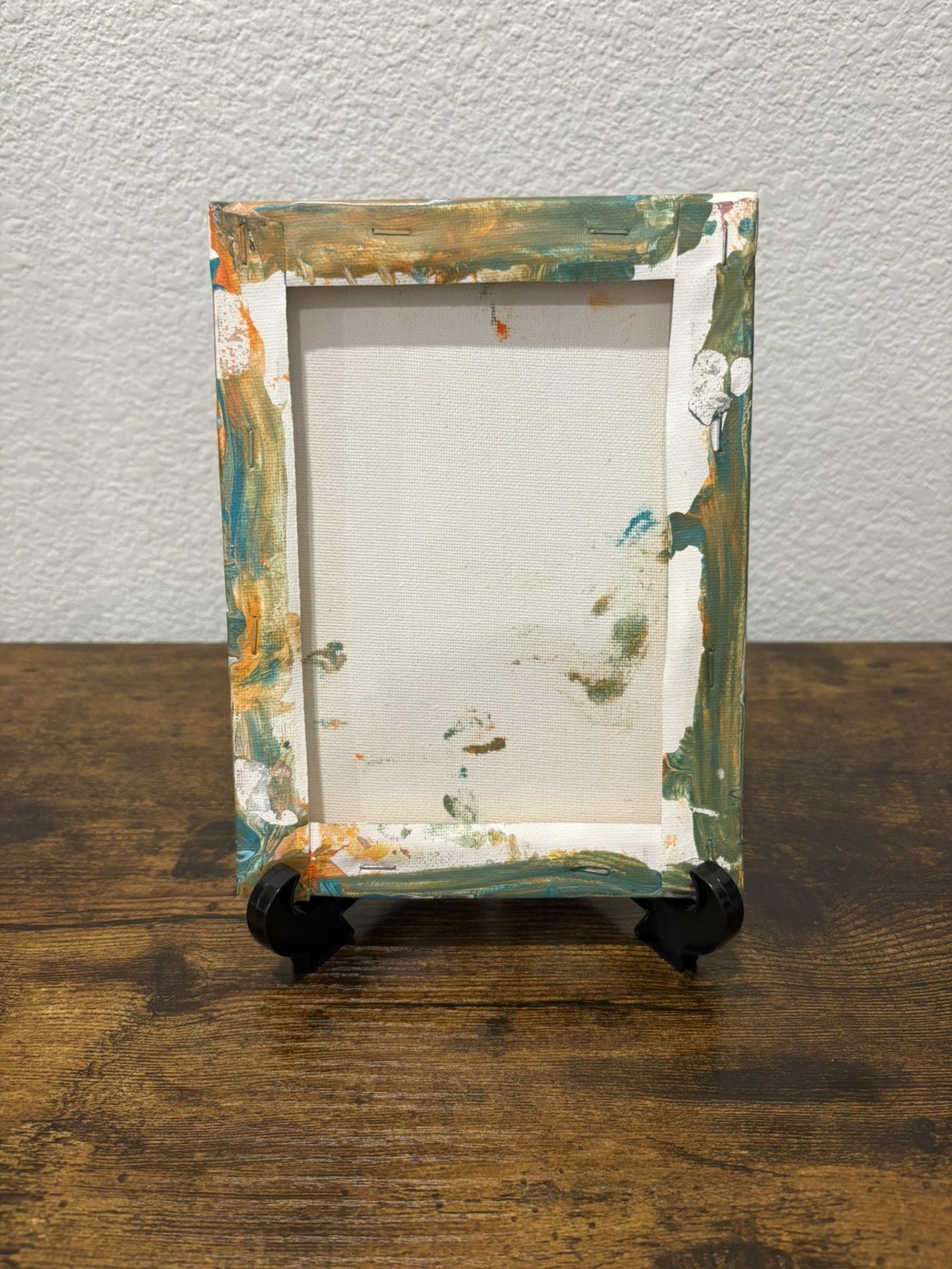 The Meeting of Waters 8×6 – one of a kind acrylic pour – blind artist made
