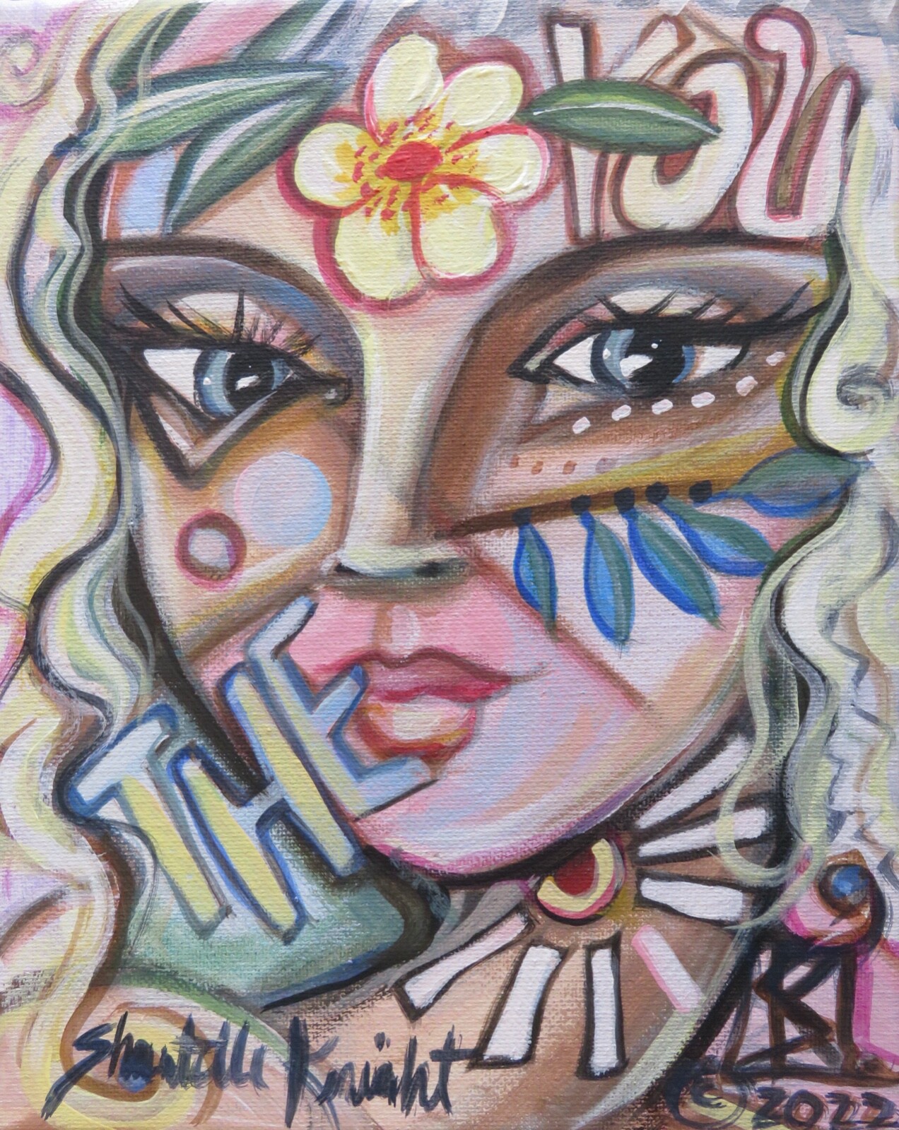 Original Beautiful Woman Design YOU THE Pop Style Canvas Shantelle Knight