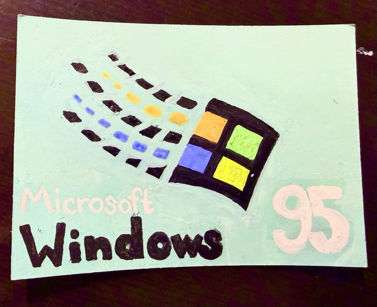 ACEO Art Card Windows 95 Logo