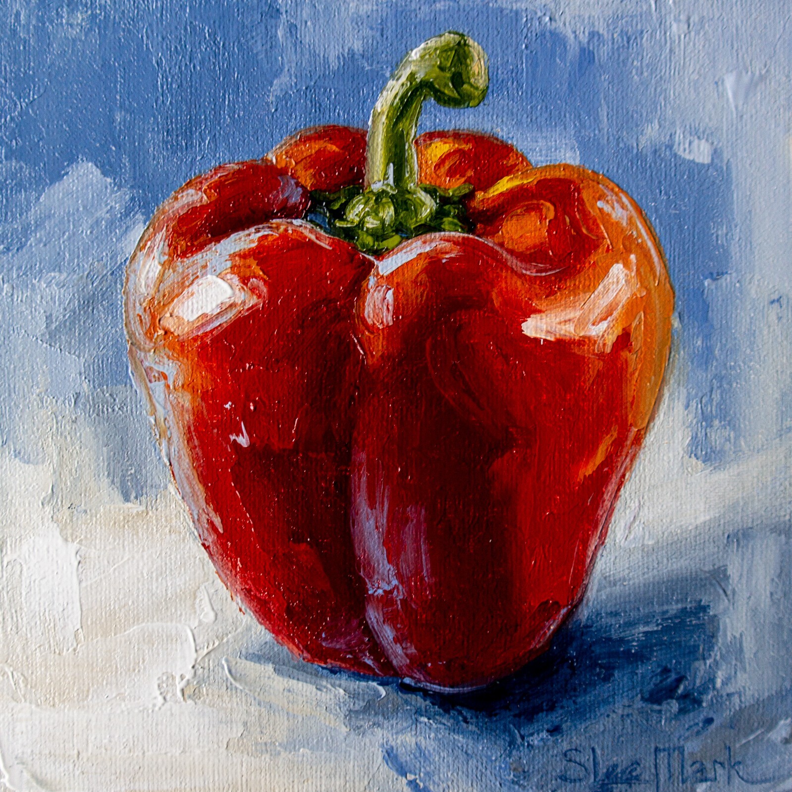 Pepper 6″ S.Lee Mark Still life oil painting Fruit Vegetables Home Décor art