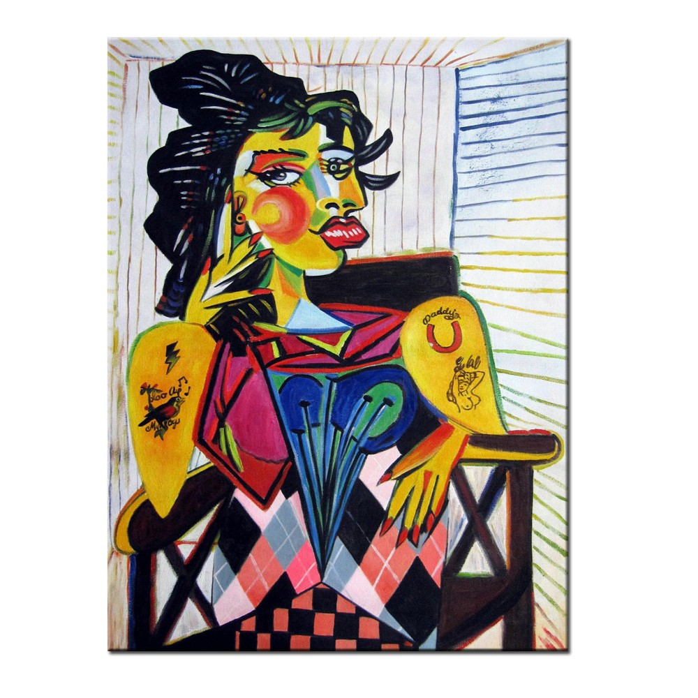 Portrait of Dora Maar,Pablo Picasso Oil Painting Repro Canvas Hand Painted Wall