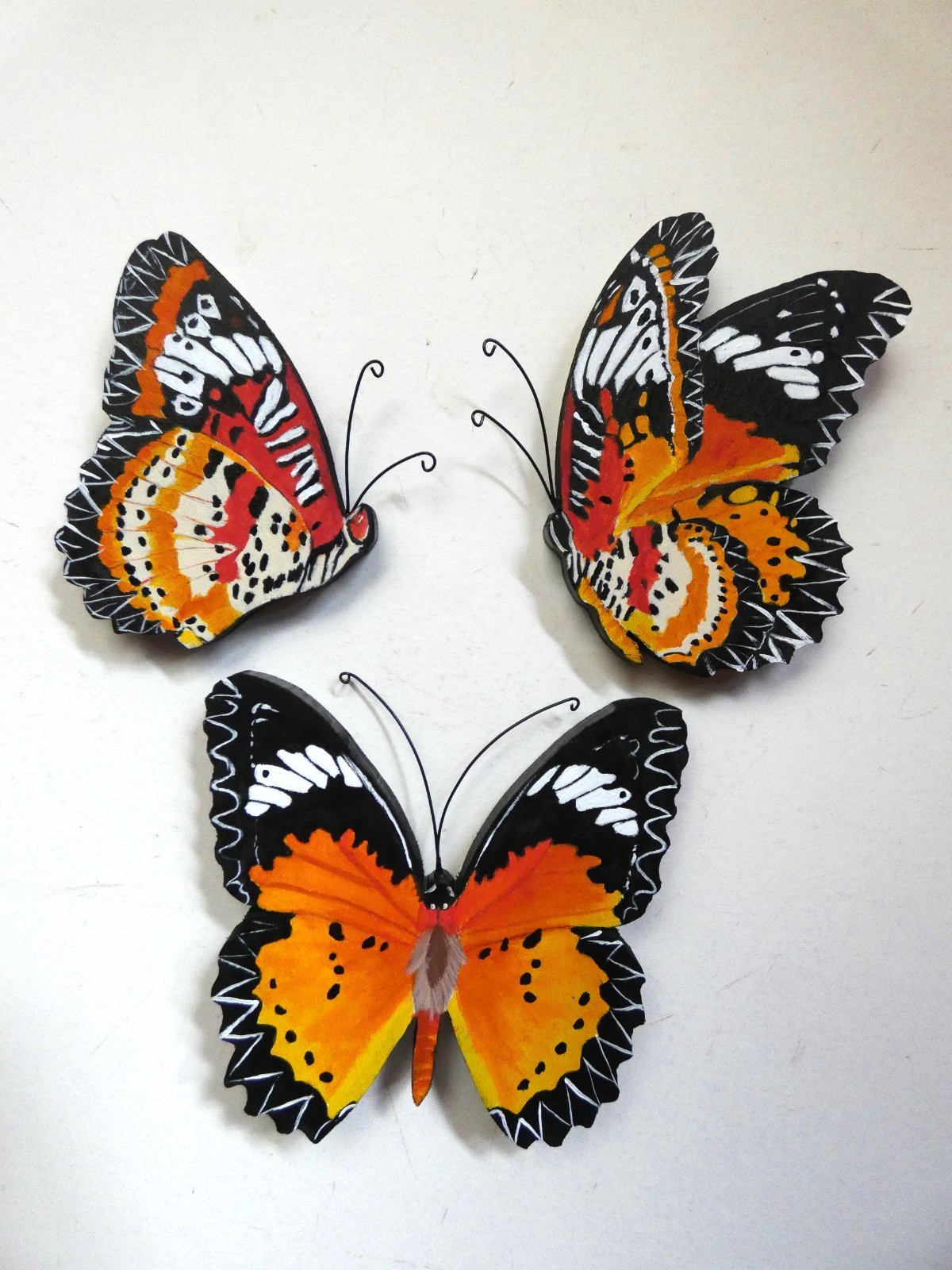 Hand Painted Leopard Lacewing Butterflies For Wall Art By Phyllis