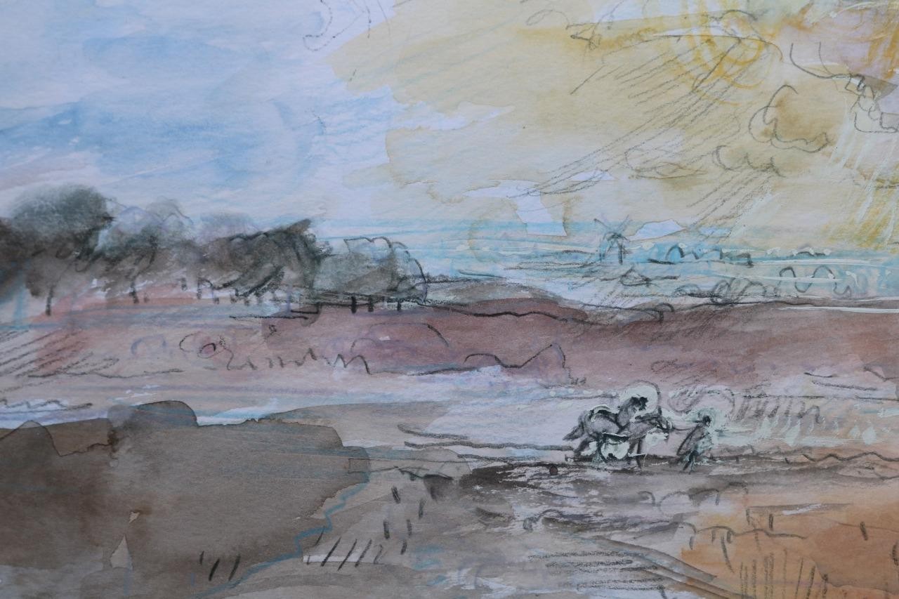 Original work by John Gilbey Bowles 1929-2011 – figure in a landscape