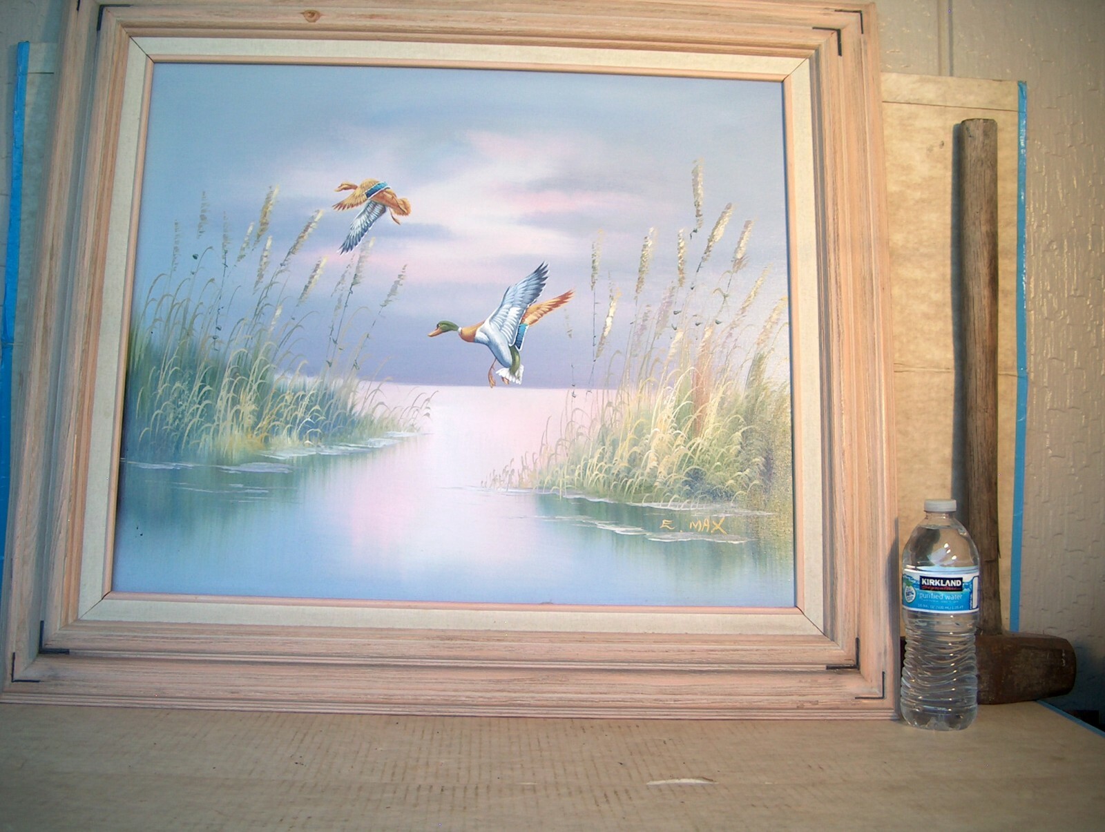 FLYING DUCKS CANVAS ART BY E. MAX