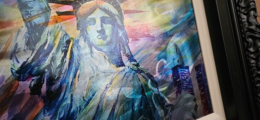 Original DANIEL WALL «The Light Is Always On» Mixed Media on Metal Signed-COA