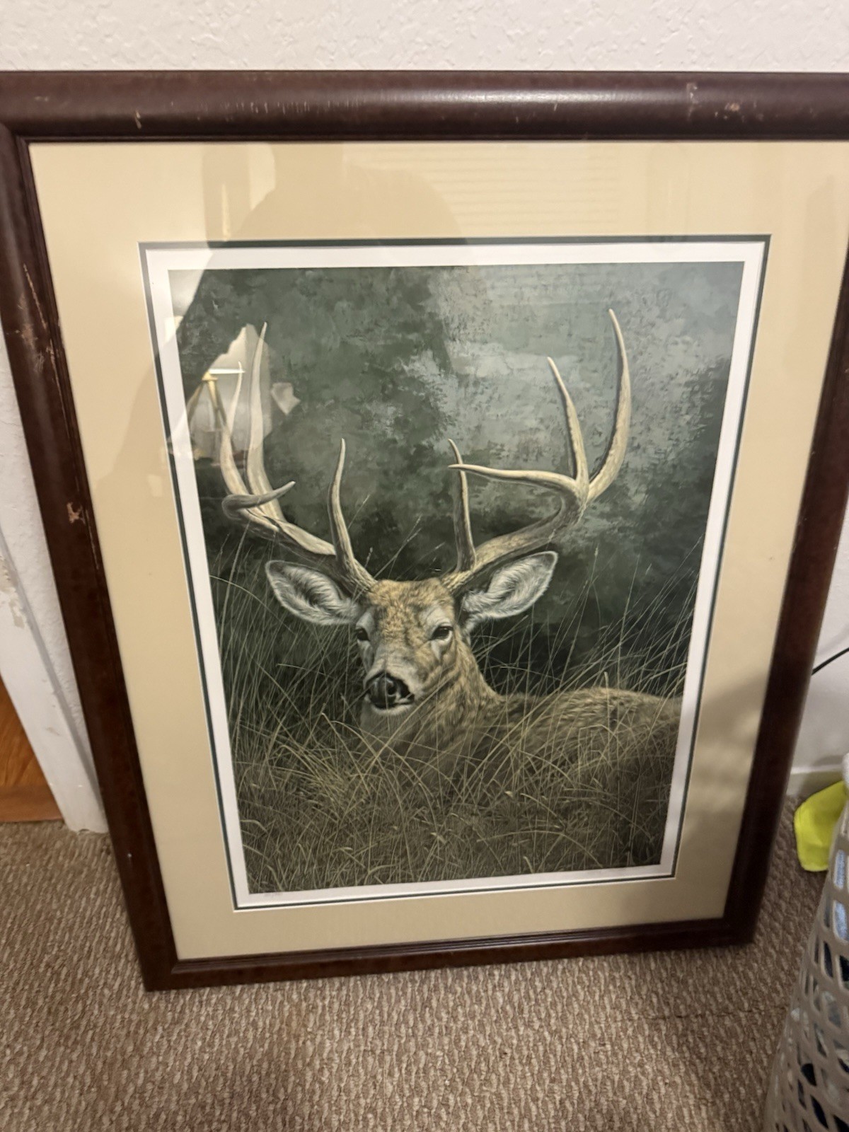 George Mayol Peaceful White Tail Deer Painting