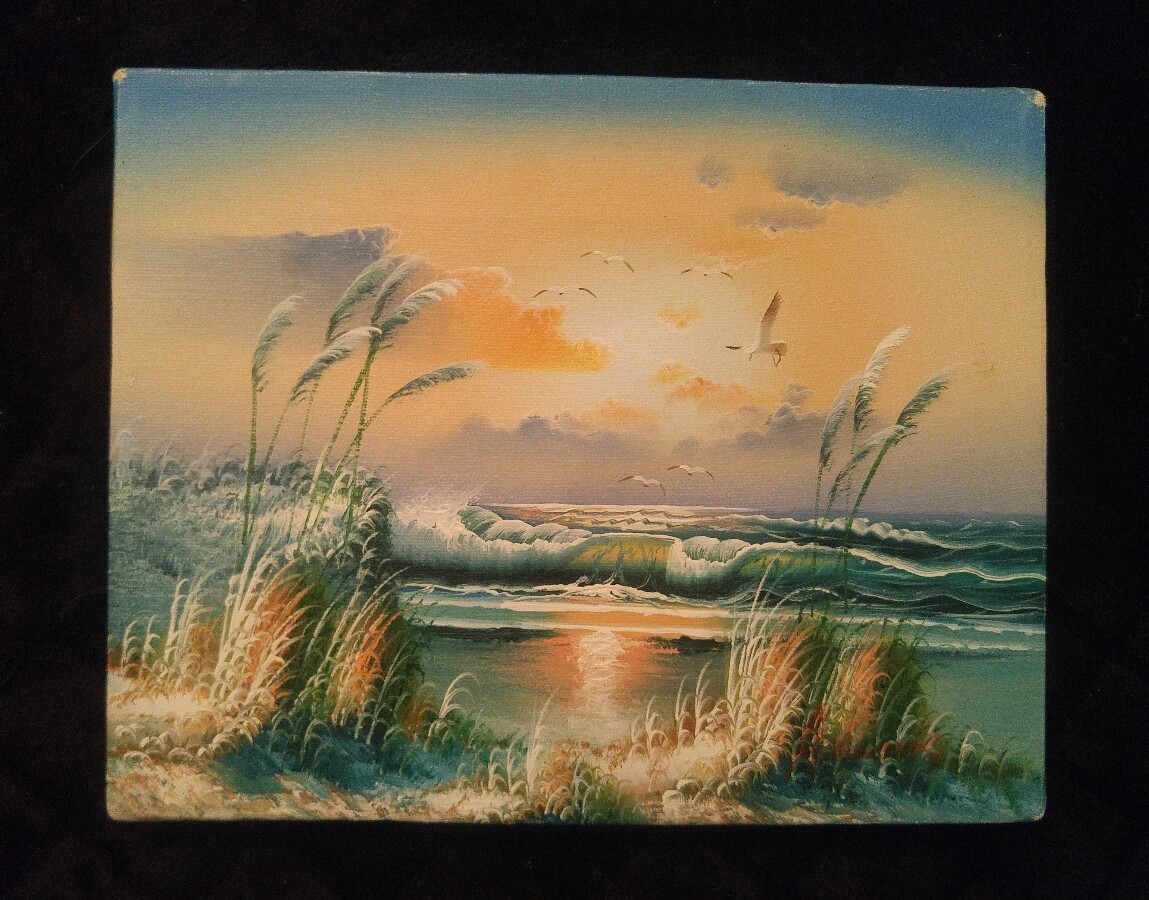 Authentic Beautiful Full Color Adam’s Beach Front Canvas Painting