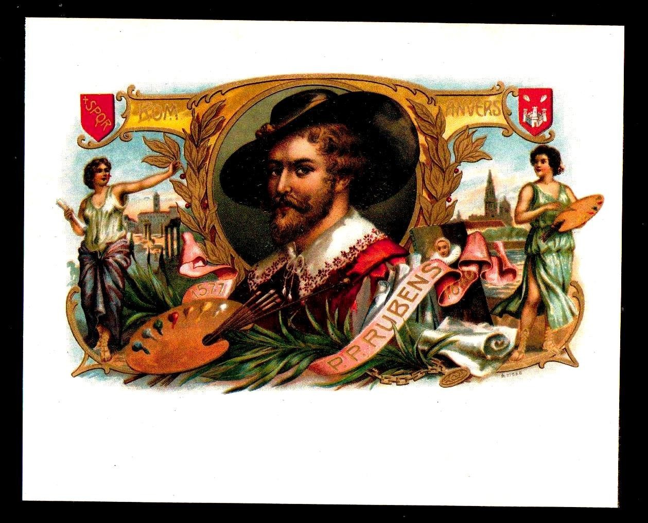 c1890 – Peter Paul Rubens – Flemish Artist — EX EX EX Rare Cigar Label