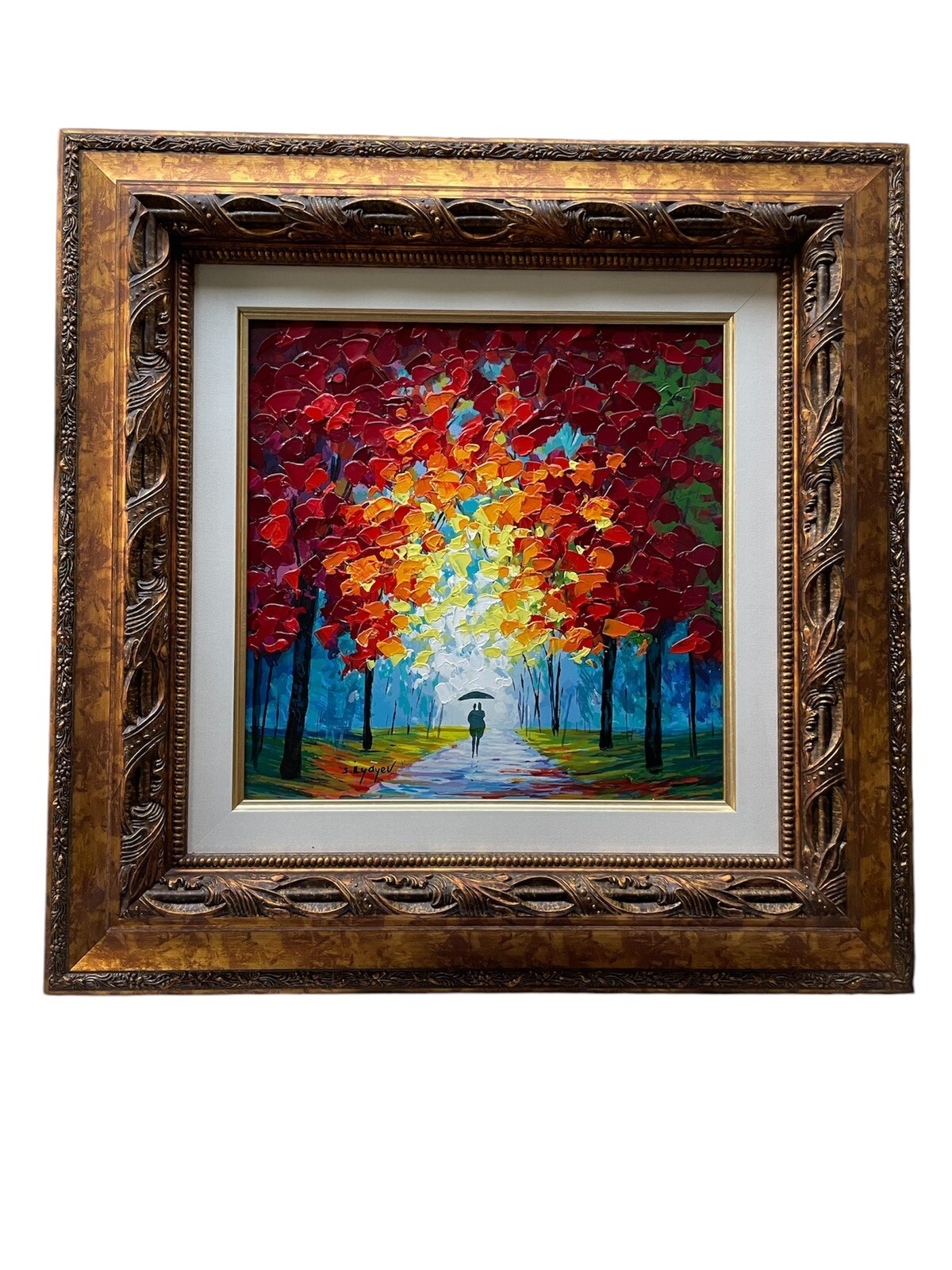 S. Ilyayev Morning Mist Serigraph on Canvas – Hand-Embellished, Framed