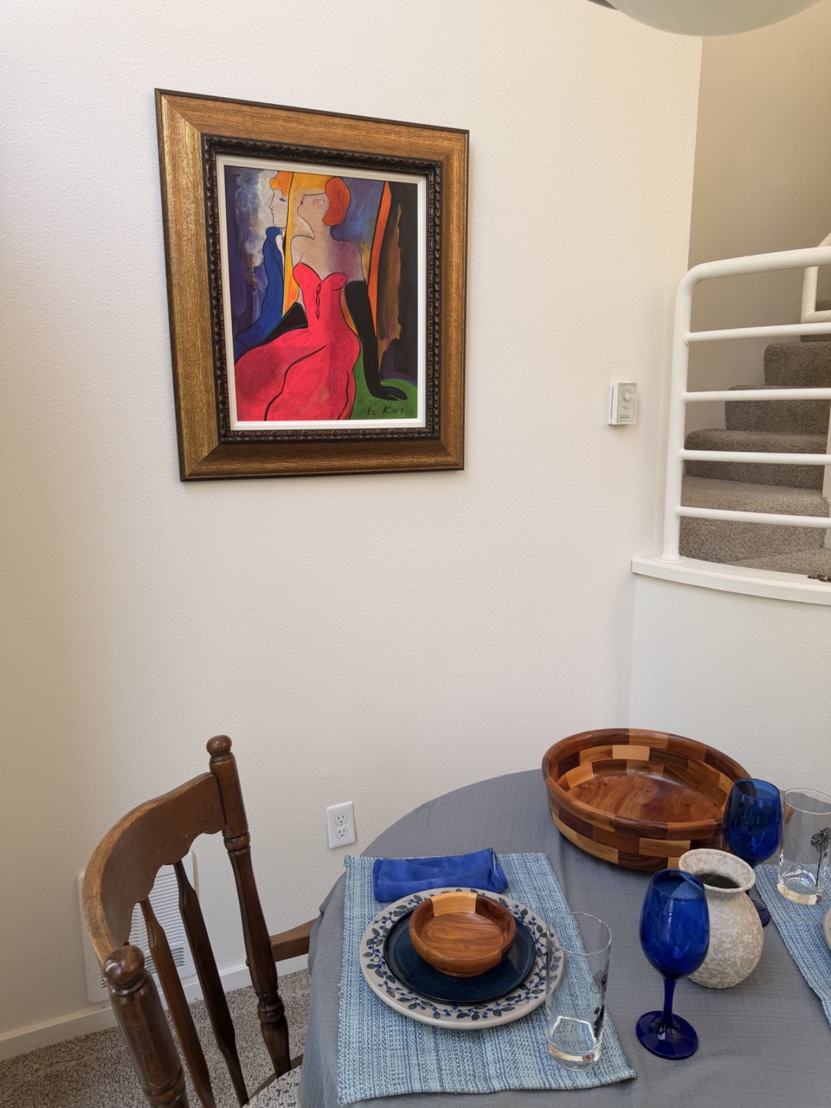 Linda Le Kinff «Stories» Signed Original Oil Wood Panel Artist Collection COA