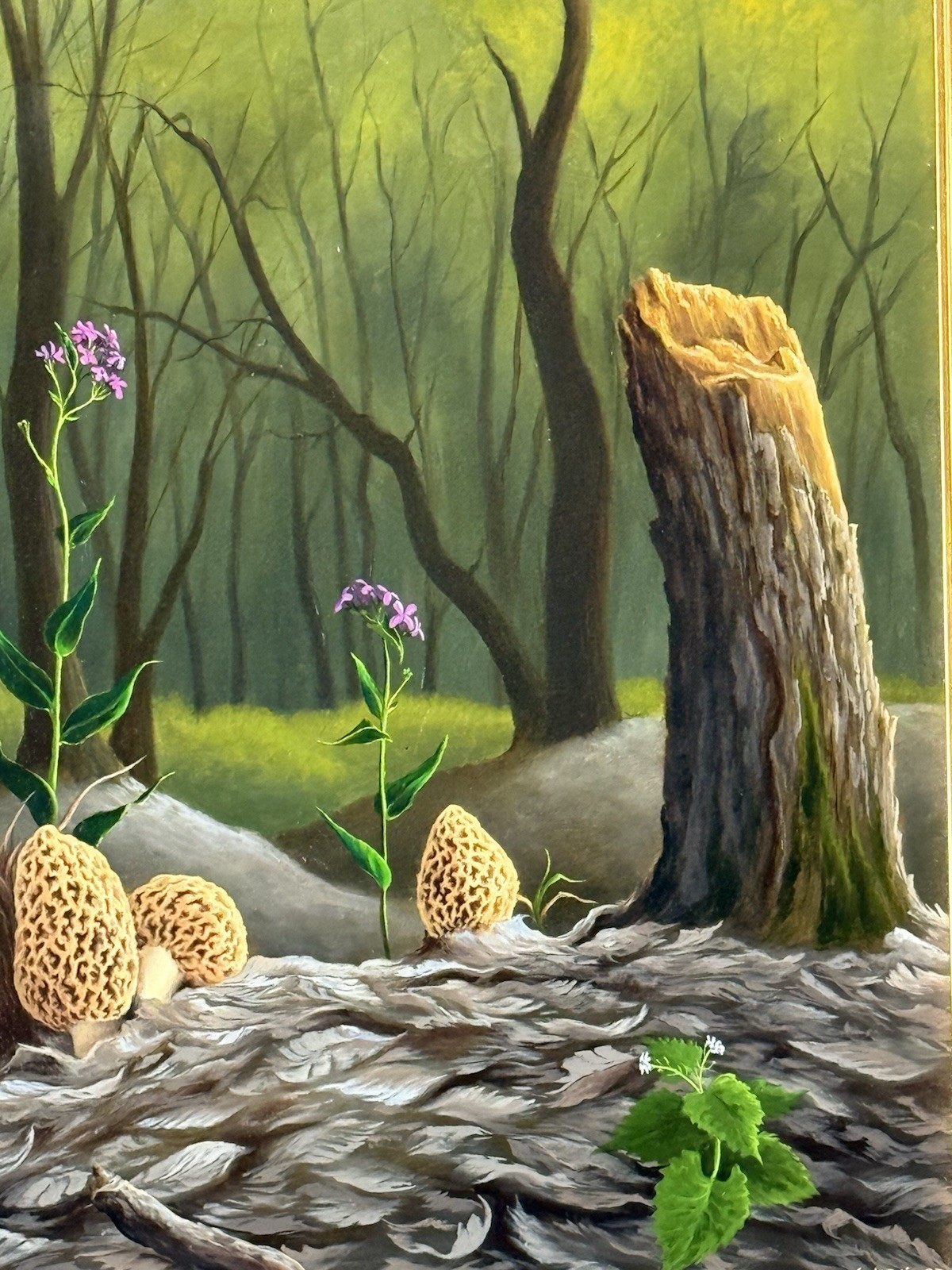 ANTHONY BENTON GUDE VINTAGE MODERN REALISM LANDSCAPE OIL PAINTING SURREALISM ART