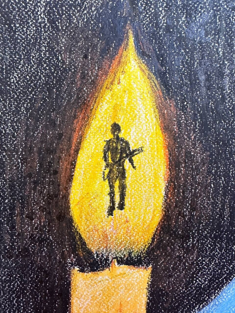 Picture of a Ukrainian artist ,»Eternal memory to the soldi», the war in Ukraine