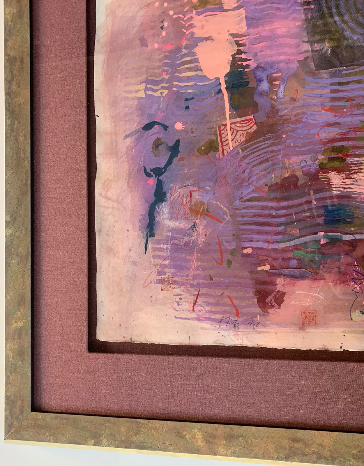 Jeanette Fintz Malay Series Mixed Media Original Painting New York Artist